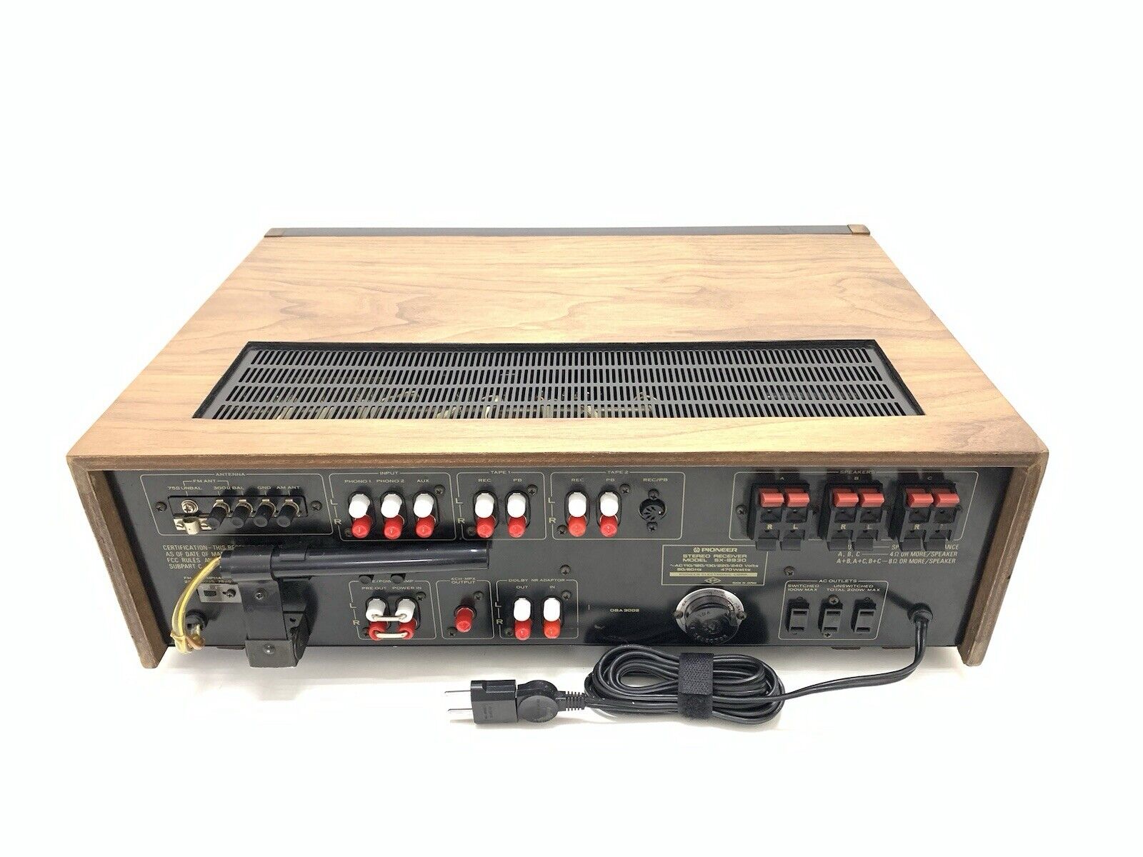 PIONEER SX 9930 AM FM Stereo Receiver 70+70Watts RMS Vintage 1974 WORK Good LOOK