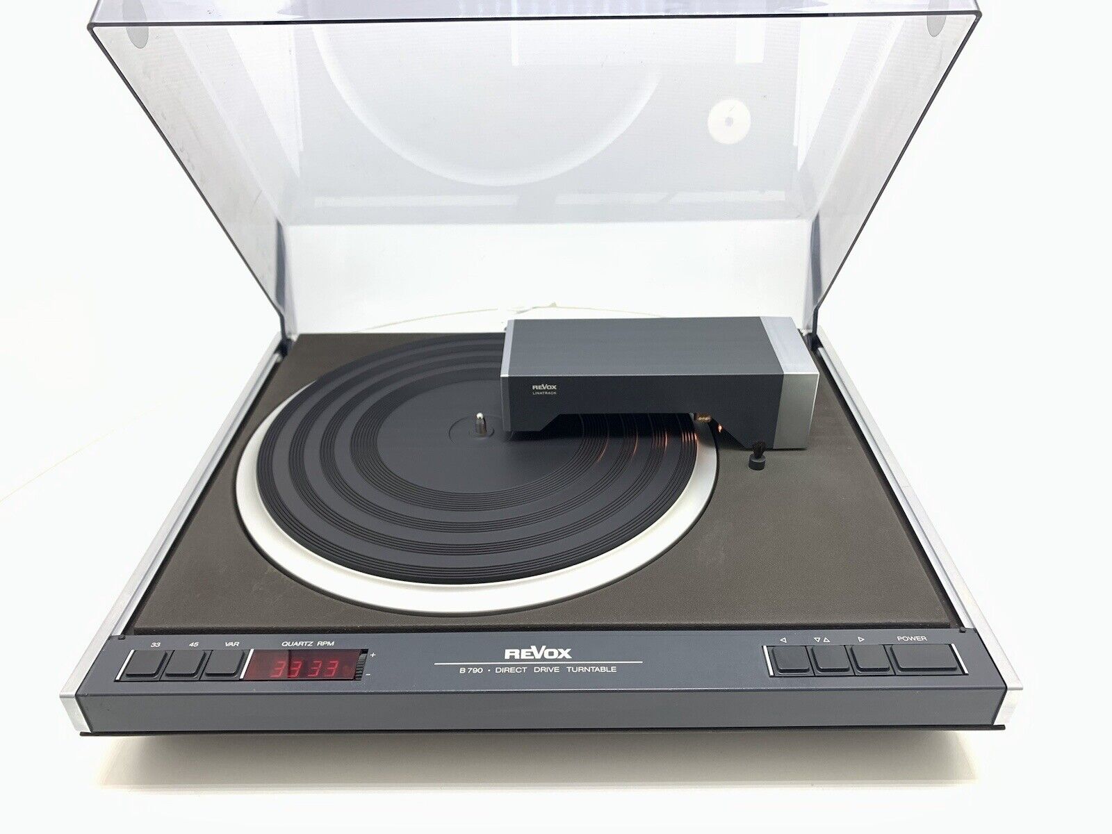 REVOX B 790 Turntable Direct Drive Linear Tracking Vintage Refurbished Good Look
