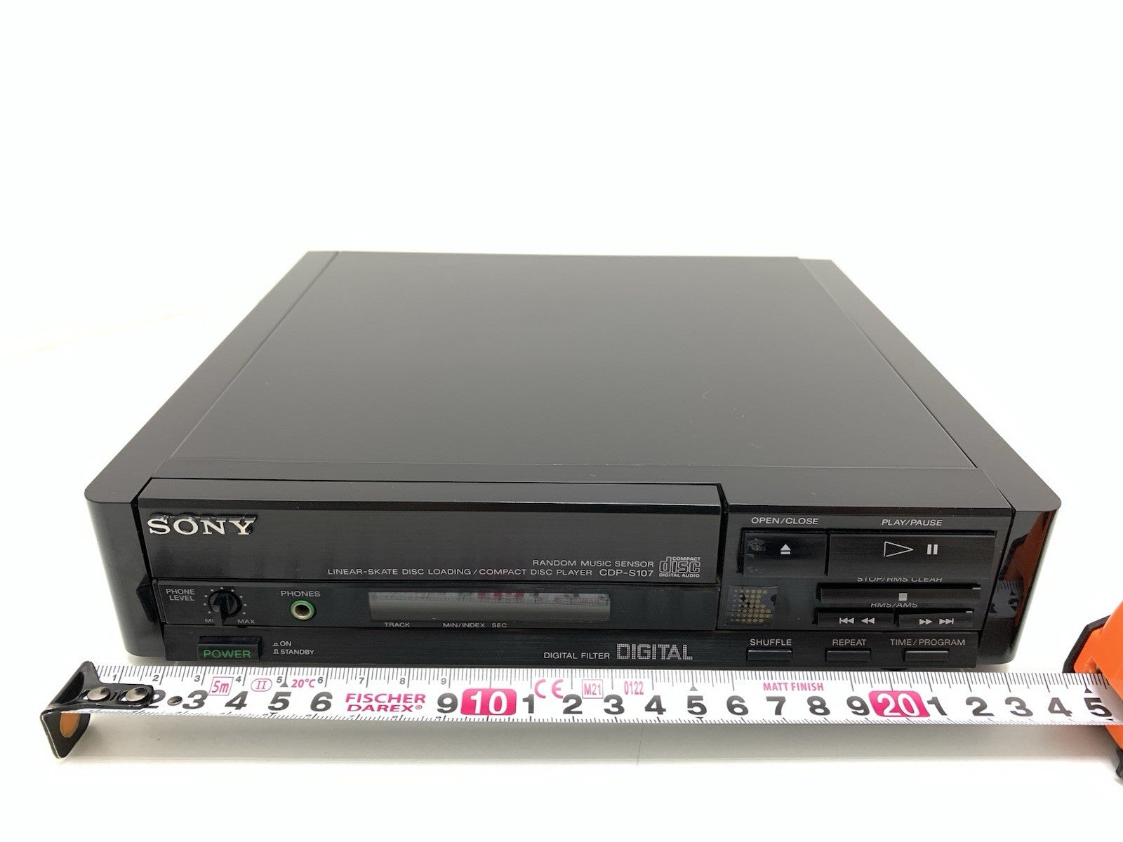 SONY CDP S107 CD Digital Compact Disc Player 20 Bits Vintage 1989 Work Good Look