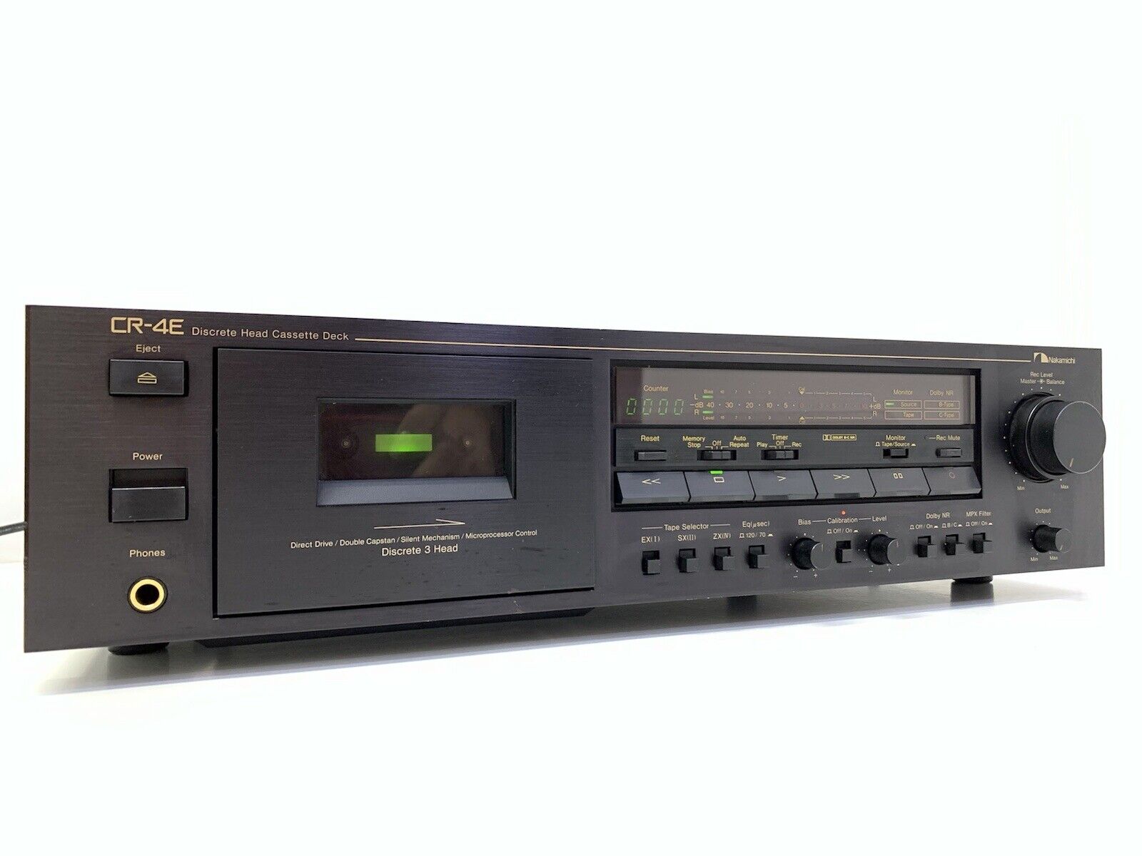 NAKAMICHI CR-4E 3 Head High End Cassette Tape Deck Vintage 1988 WORK Good Look