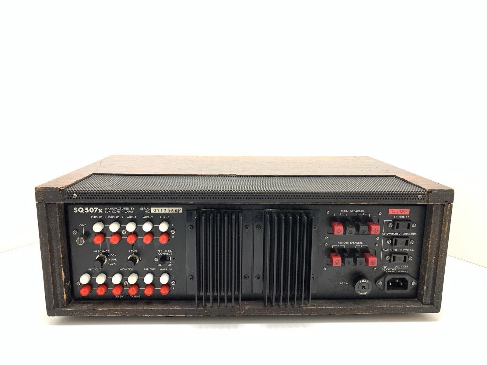 LUXMAN SQ 507X Integrated Stereo Amplifier 2X 50W RMS Vintage 1970 Work GoodLook