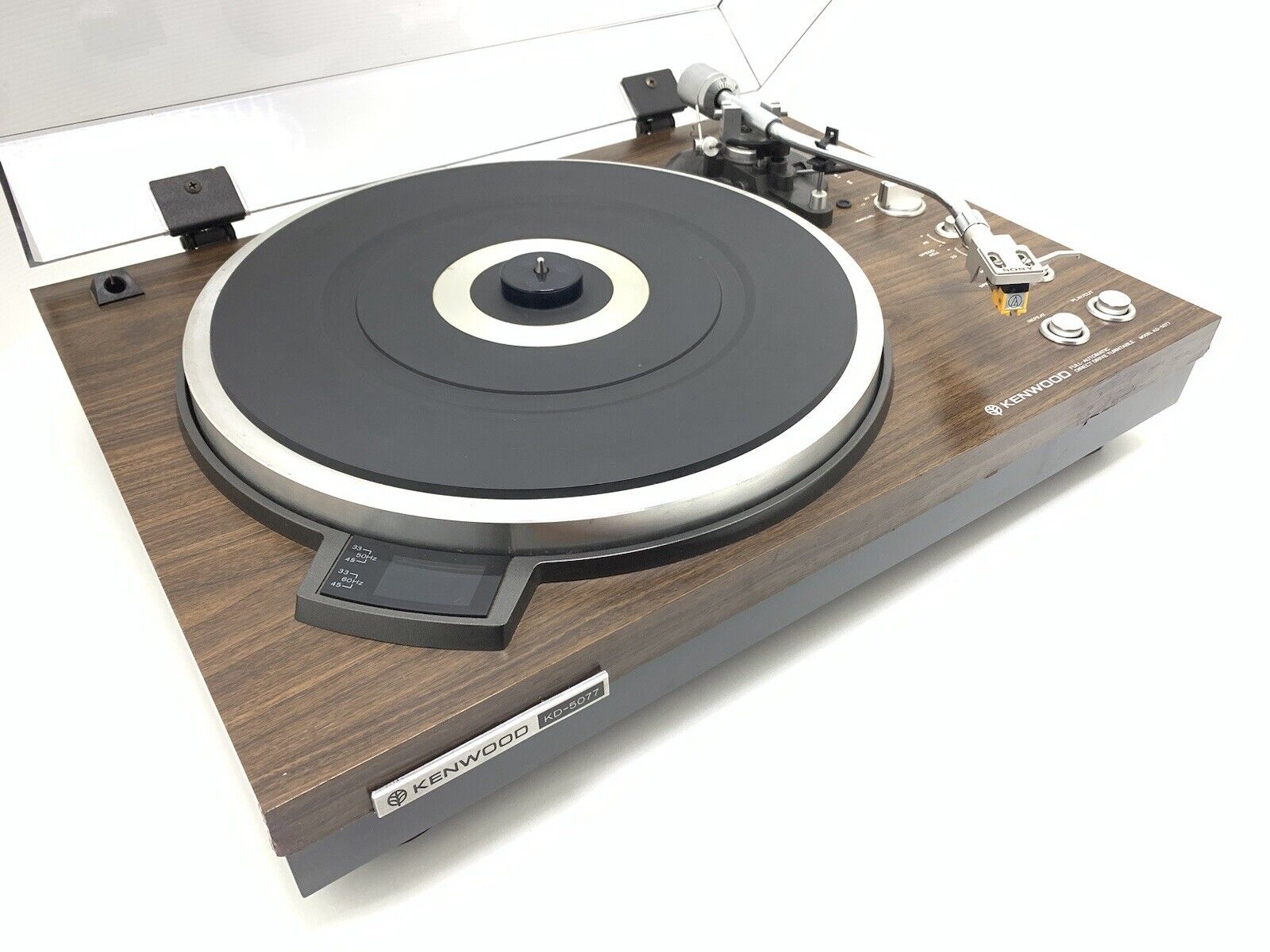 KENWOOD KD-5077 Turntable Fully Automatic Direct Drive Hi End Vintage Good Look