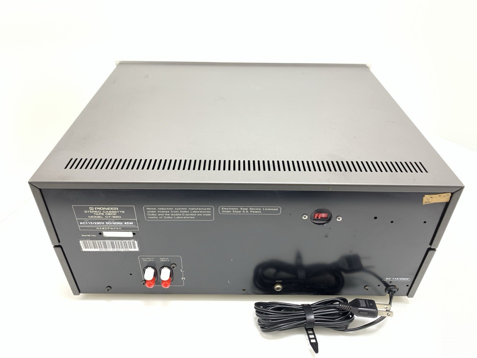 PIONEER CT 920 ( CT-F950 ) Lecteur De Cassette Stéréo À 3 Têtes 1979 En Bon État