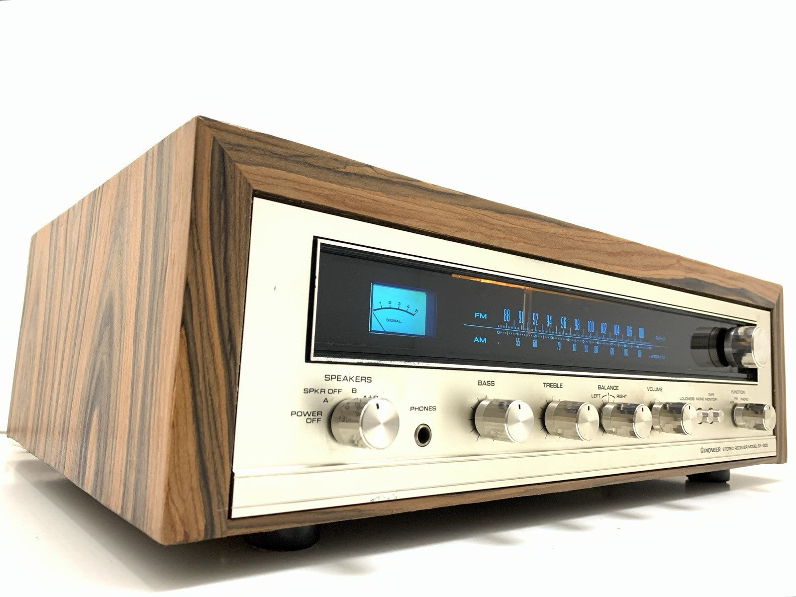 PIONEER SX 300 AM/FM Stereo Receiver NEW Wood BOX Vintage 1973 WORK Good Look