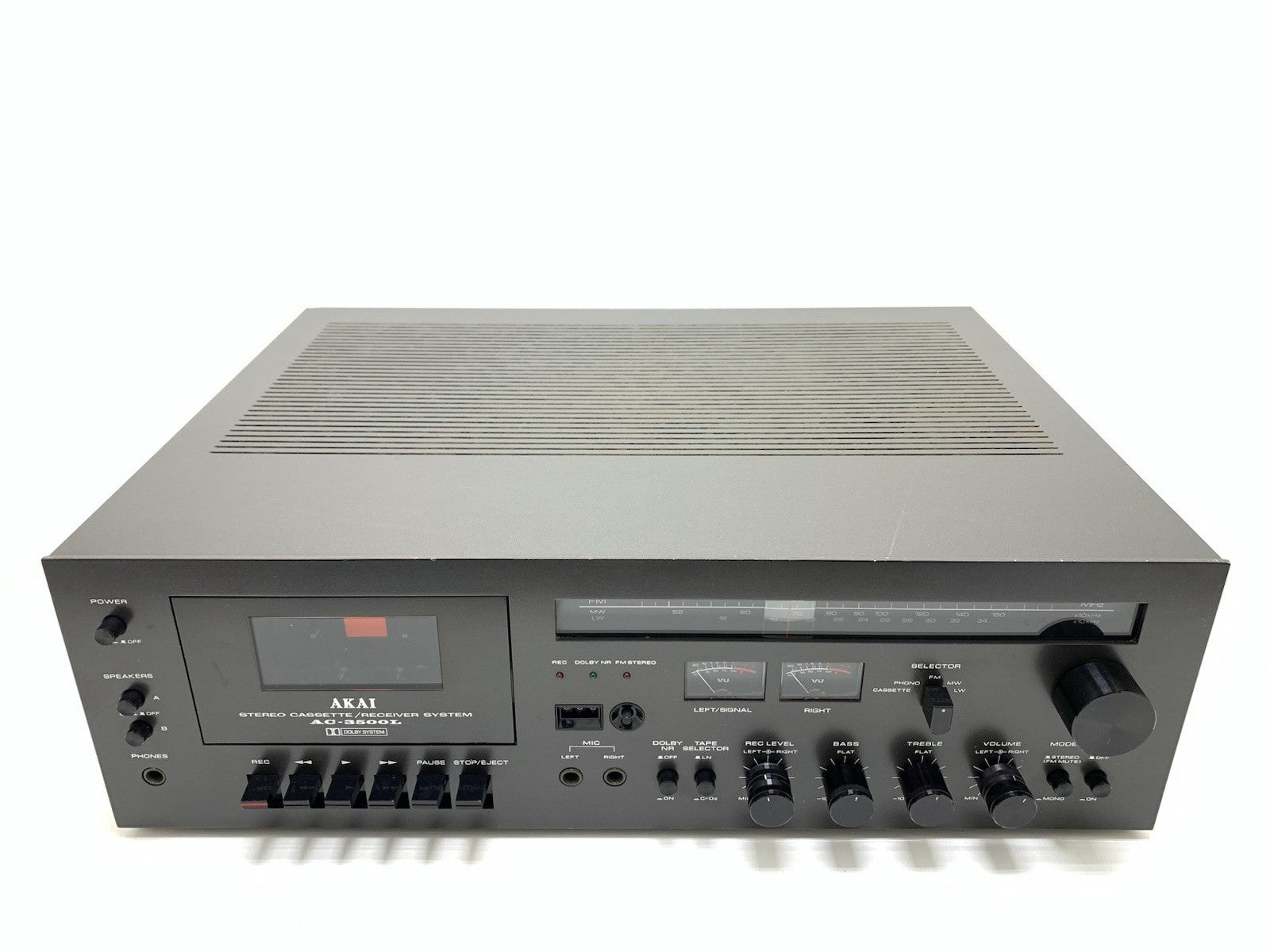 AKAI AC 3500 L Stereo System Cassette Deck Receiver Vintage 1978 WORK Good Look