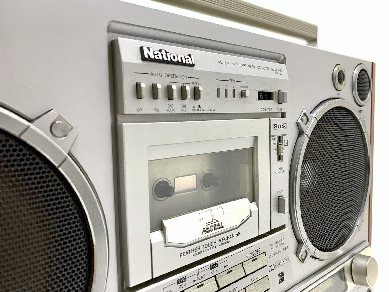 NATIONAL PANASONIC RX 7000 BOOMBOX STEREO Radio Cassette Vintage Work Good Look