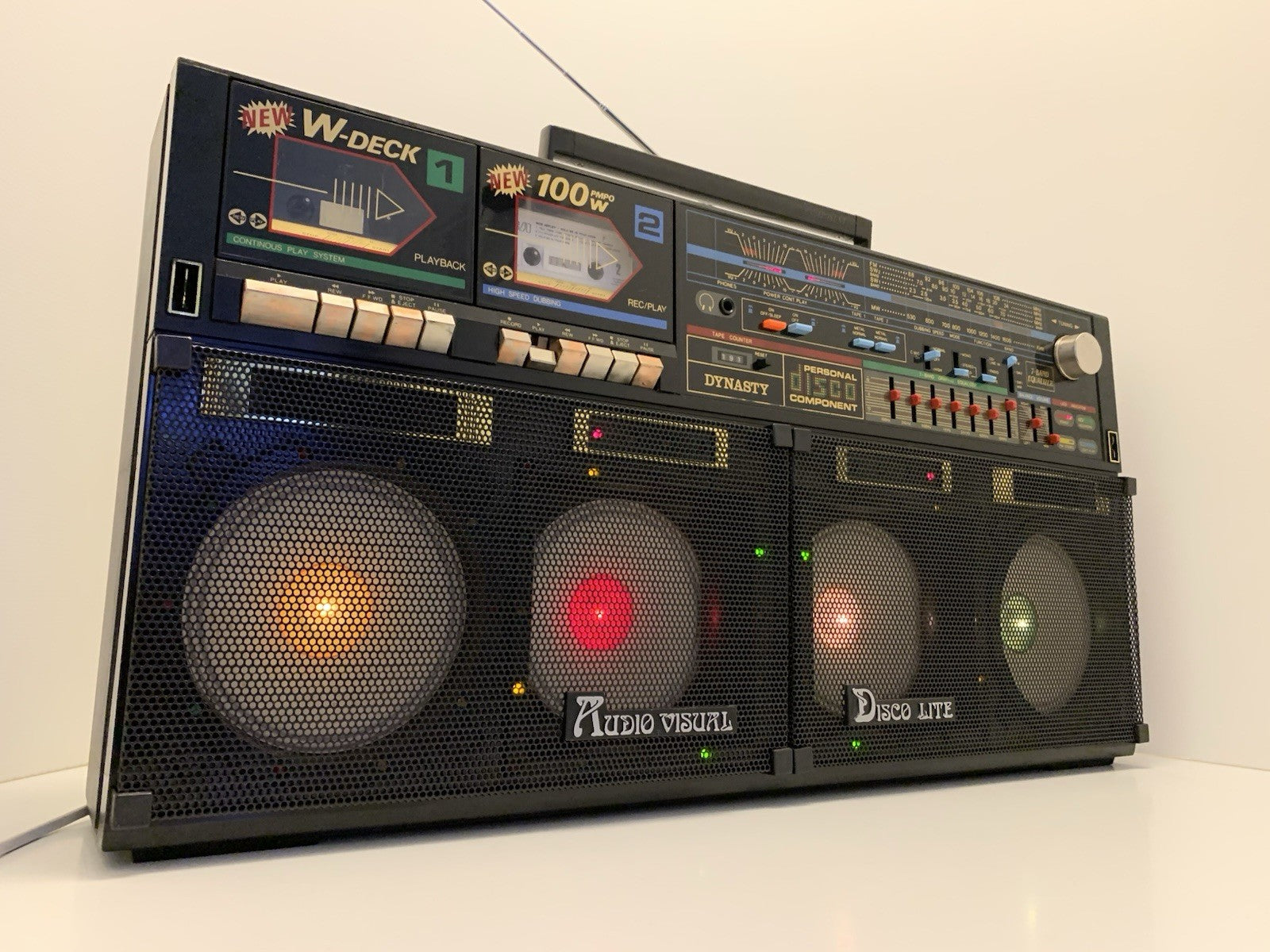 DYNASTY ES555 BOOMBOX Ghettoblaster MADONNA Radio Cassette Stereo WORK Good Look