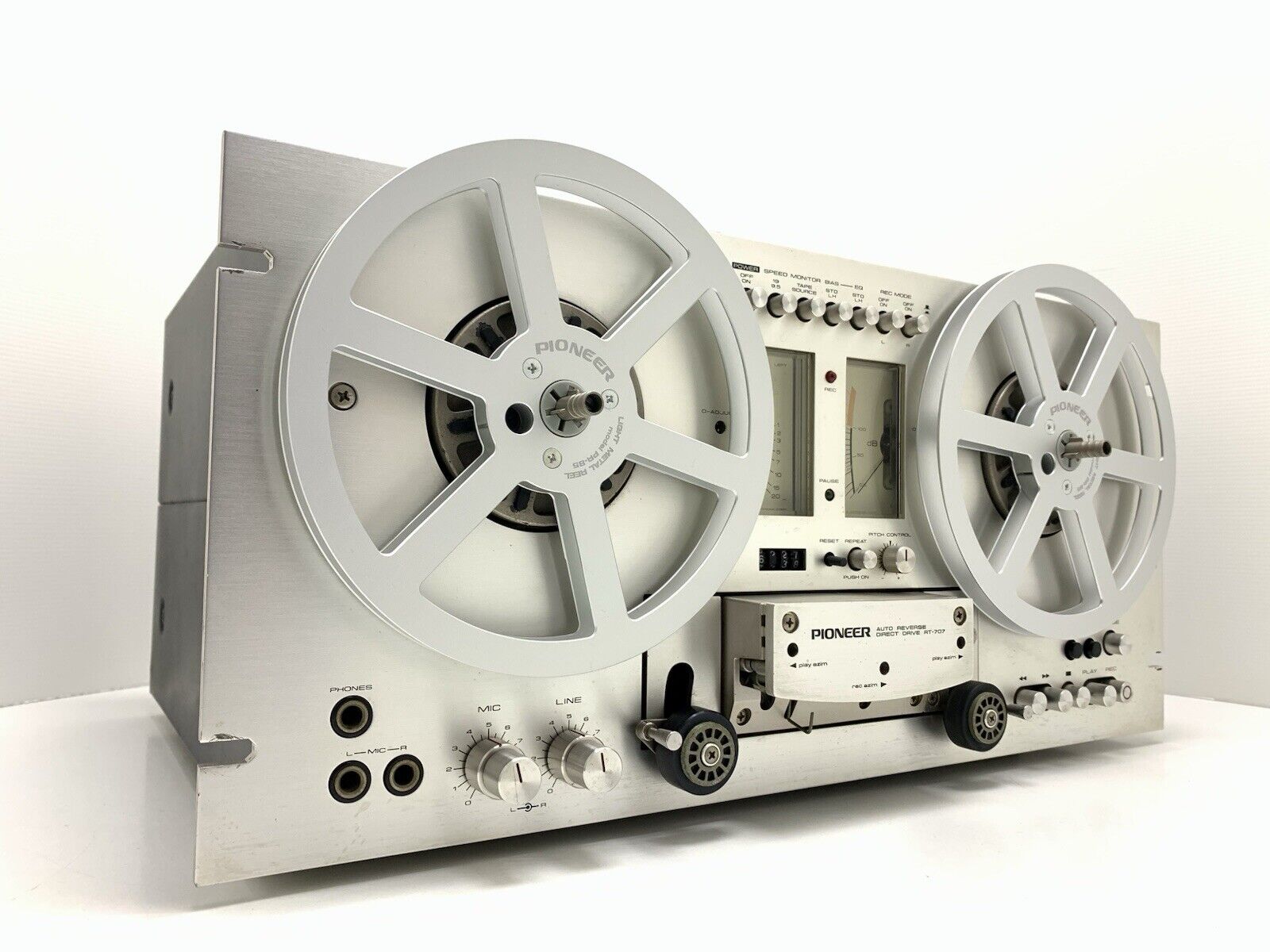 PIONEER RT 707 Reel to Reel 4 Track 7" Tape Vintage 1977 AutoReverse WORK Good L