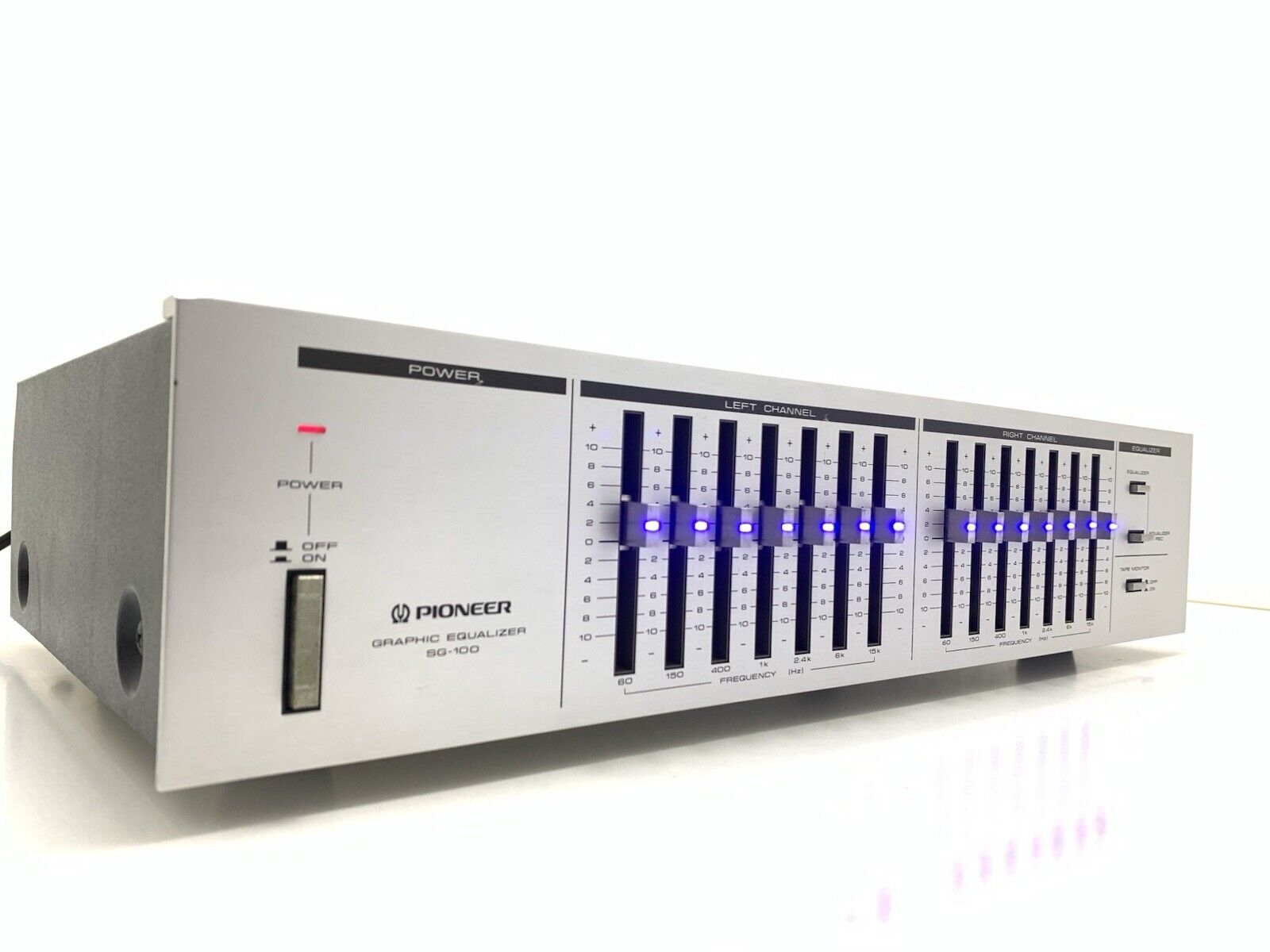 PIONEER SG 100 Graphic Equalizer BLUE LINE Vintage 1983 Hi End Working Good Look