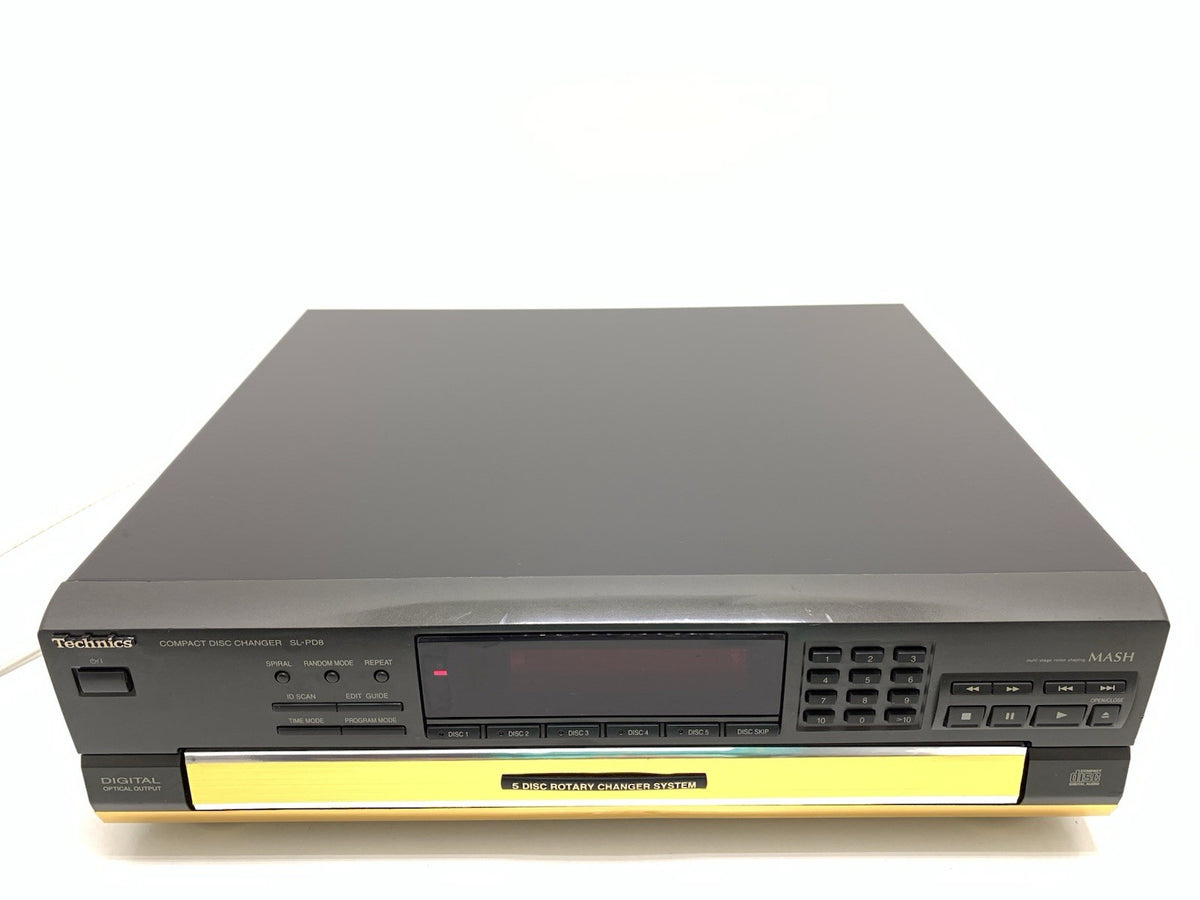 Technics SL-PD8 5 Disc CD Changer MASH Custom Gold Finish 230V Serviced WorkGood