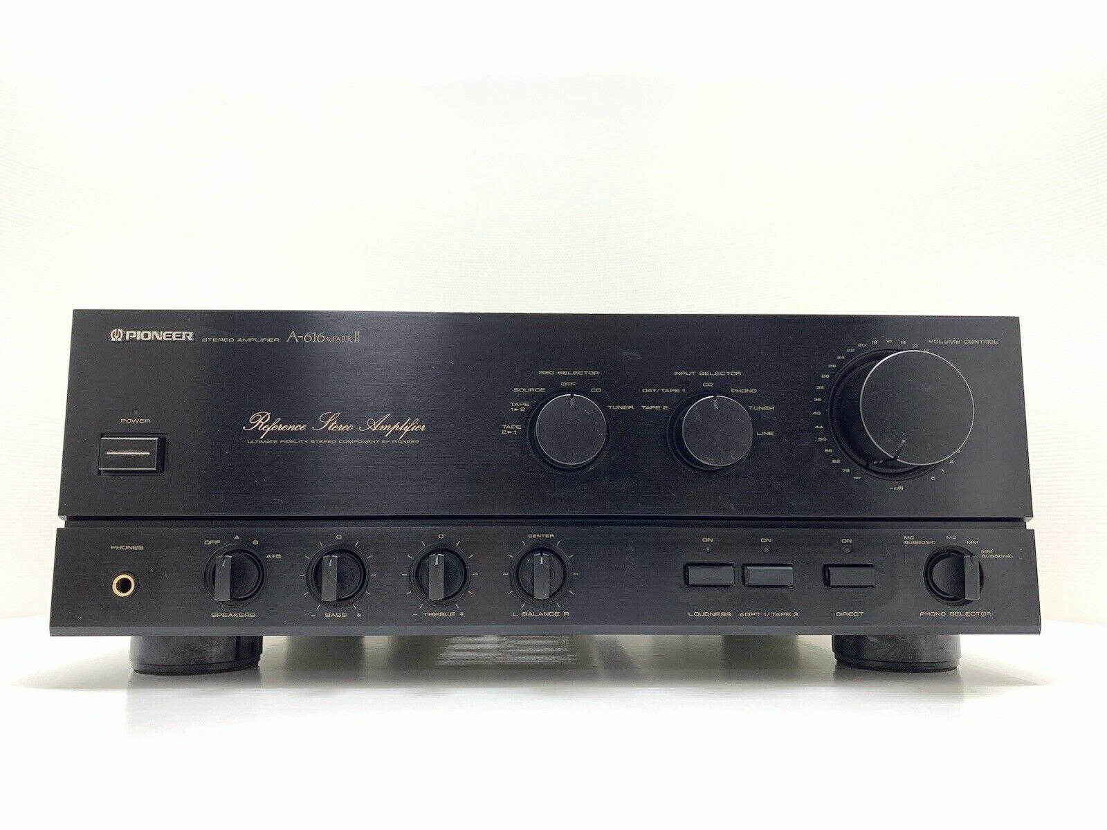 PIONEER A 616 MarkII Stereo Amplifier 80+80Watts RMS Vintage 1988 WORK Good Look