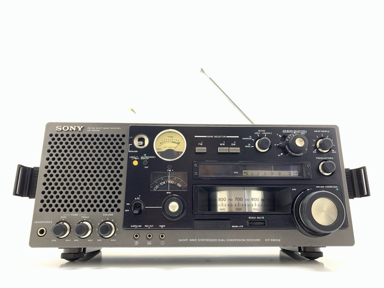 Sony ICF 6800W World Band Receiver Professional Radio Multiband Vintag Work Good