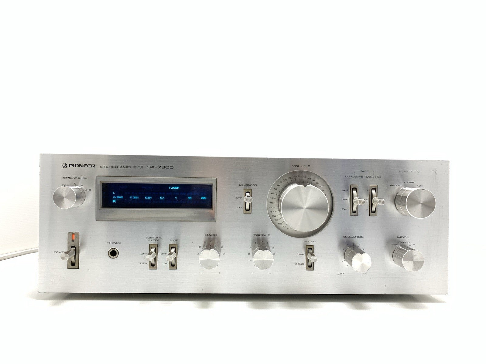 PIONEER SA-7800 Stereo Amplifier 65+65W RMS Vintage 1979 Blue LINE Work GoodLook