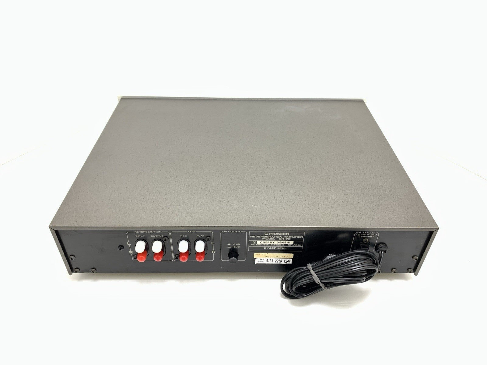 PIONEER Stereo REVERBERATION AMPLIFIER SR-70 Vintage 1980 Work PERFECT Good Look