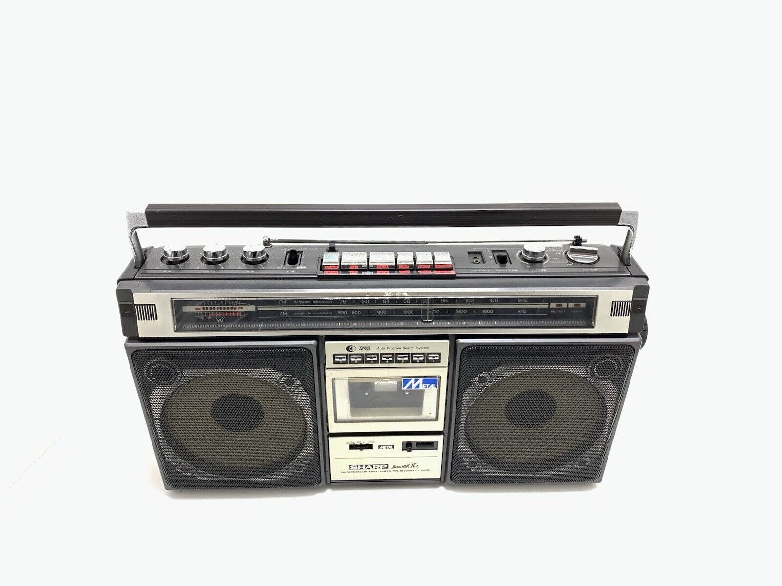 SHARP GF 308SB BOOMBOX STEREO Radio Cassette Vintage WORK PERFECT Good Look
