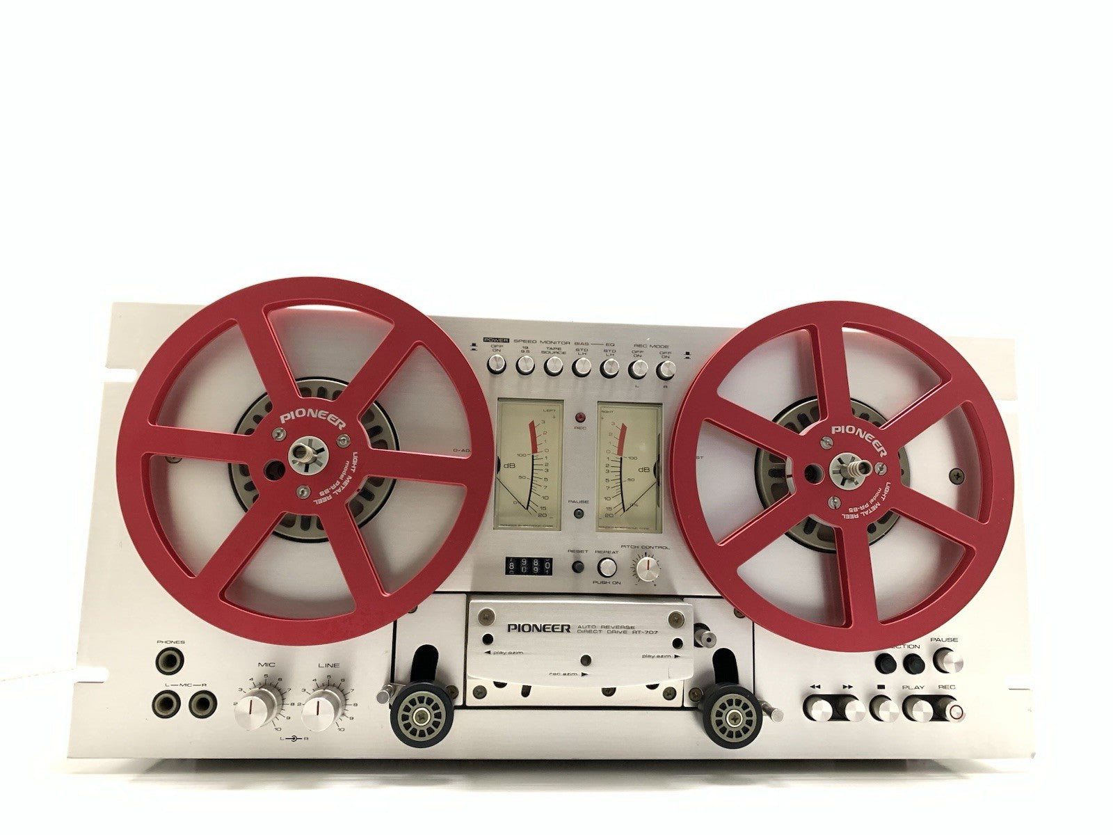 PIONEER RT 707 Open Reel 4 Track 7" Tape Vintage 1977 AutoReverse WORK Good Look