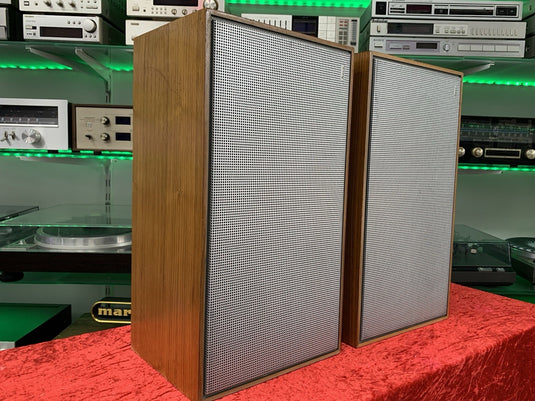 HECO Professional P 4001 Speakers 3 Way 40 Watts RMS Vintage 1971 WORK Good Look