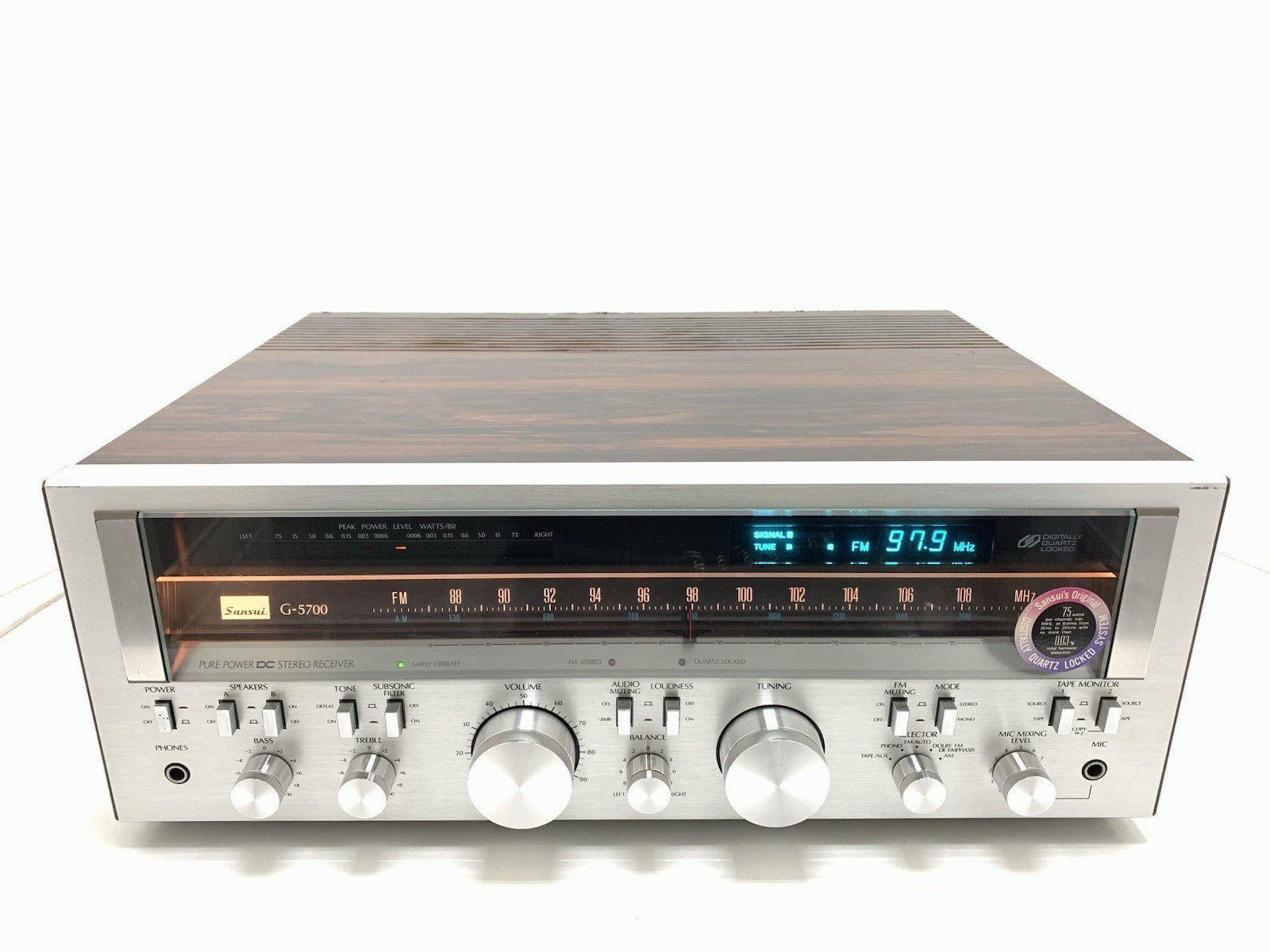 SANSUI G 5700 Stereo HiFi Receiver 75+75 Watts RMS Vintage 1978 WORK GOOD LOOK