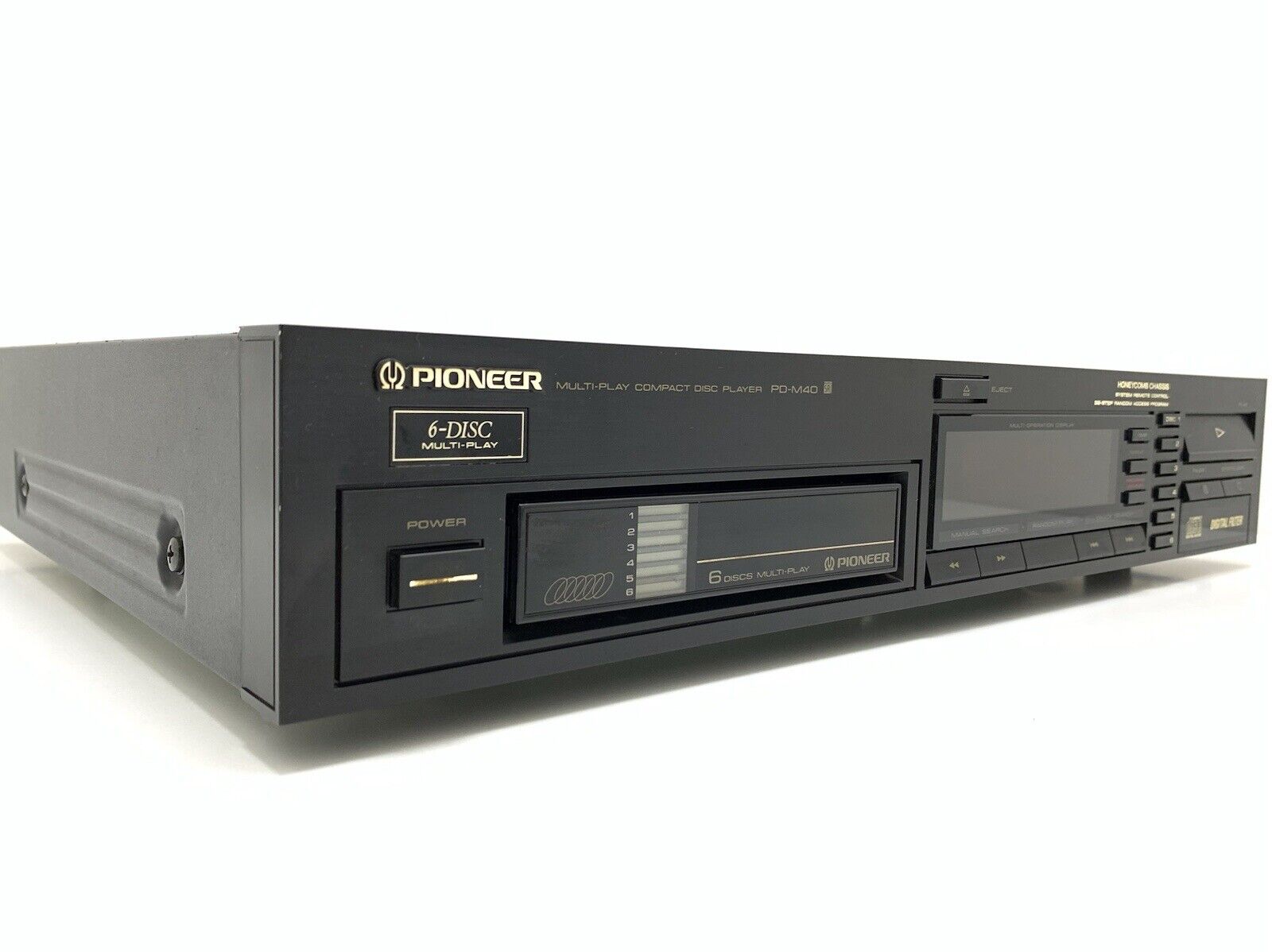 PIONEER PD M40 CD Compact 6 Disc Multi Player Hi Fi Vintage 1987 Work Good Look