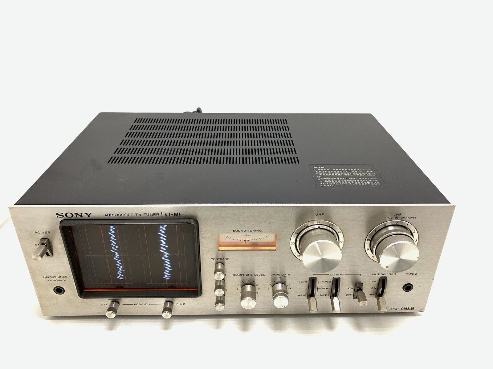 SONY AUDIO SCOPE TV TUNER VT-M5 Hi End Vintage 1977 RARE WORK 220Volts Good Look