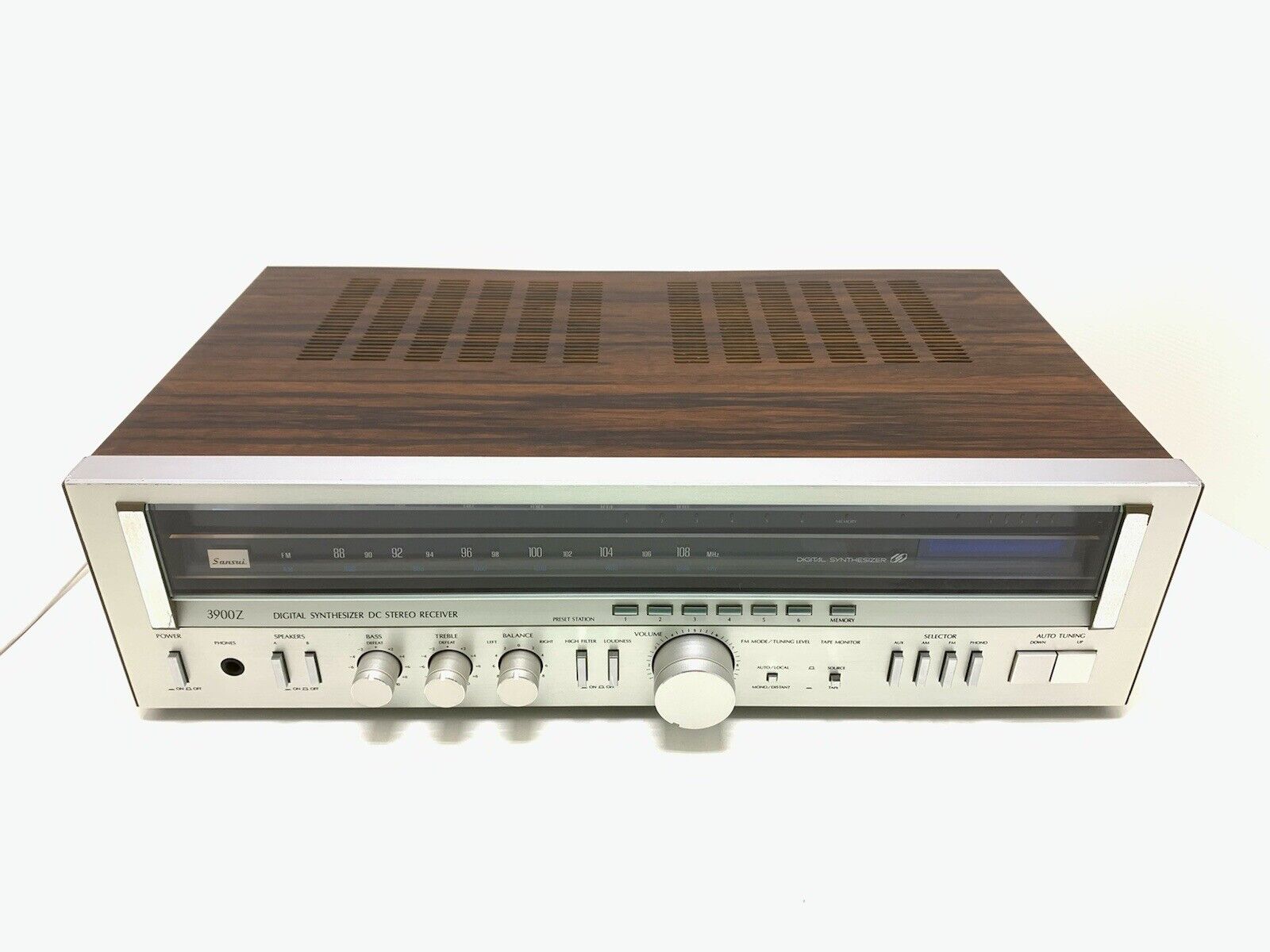 SANSUI 3900Z Digital Synthesizer DC Stereo Receiver 80WRMS Vintage 1980 GoodLook
