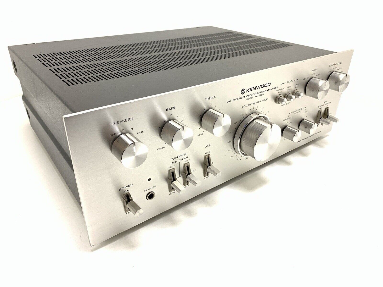 KENWOOD KA 8100 DC Integrated Stereo Amplifier 75+75 WRMS Vintage 1977 Good Look