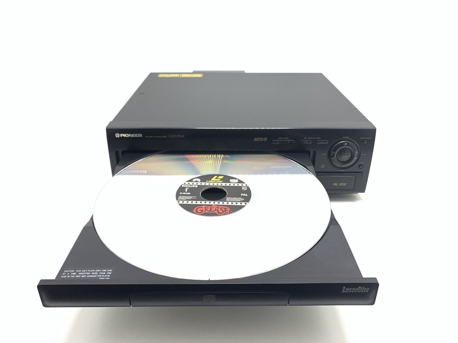 PIONEER CLD D515 CD LD Laser Disc Player 2 SIDEs Vintage PAL NTSC Work Good Look