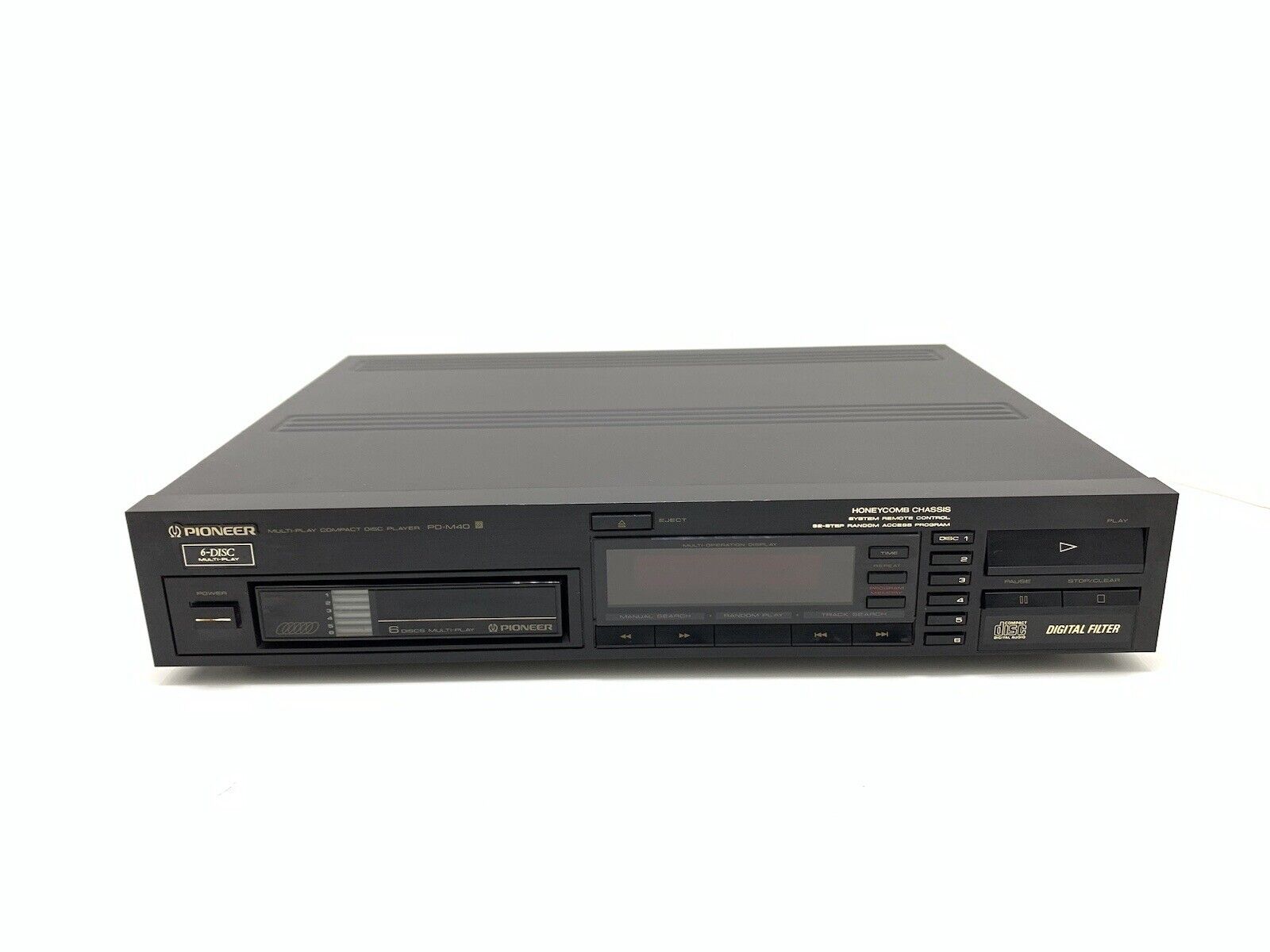 PIONEER PD M40 CD Compact 6 Disc Multi Player Hi Fi Vintage 1987 Work Good Look