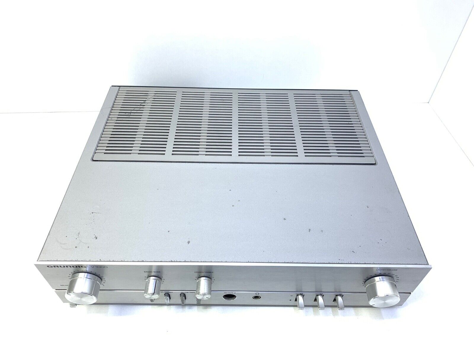 GRUNDIG V-1000 Stereo Amplifier 35+35 Watts RMS Vintage 1980 WORK 100% Good Look