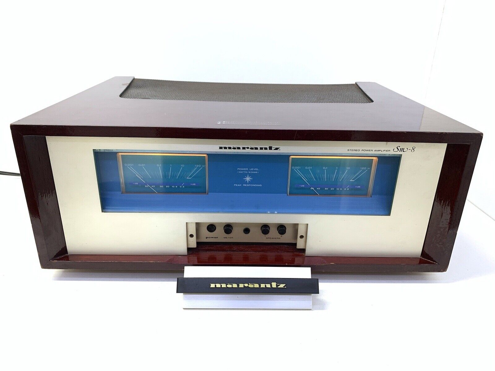MARANTZ SM-8 Stereo Power Amplifier Vintage 1983 Hi End 240 Watts RMS Good Look