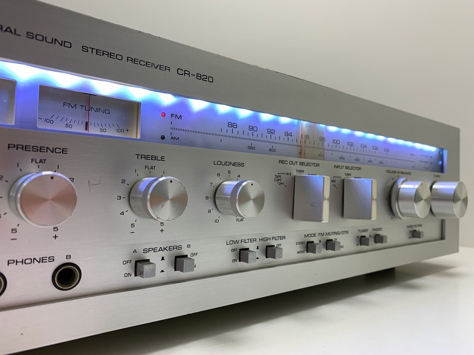 YAMAHA CR-820 AM FM Stereo Receiver 2 X 50 Watts RMS Vintage 1977 WORK Good Look