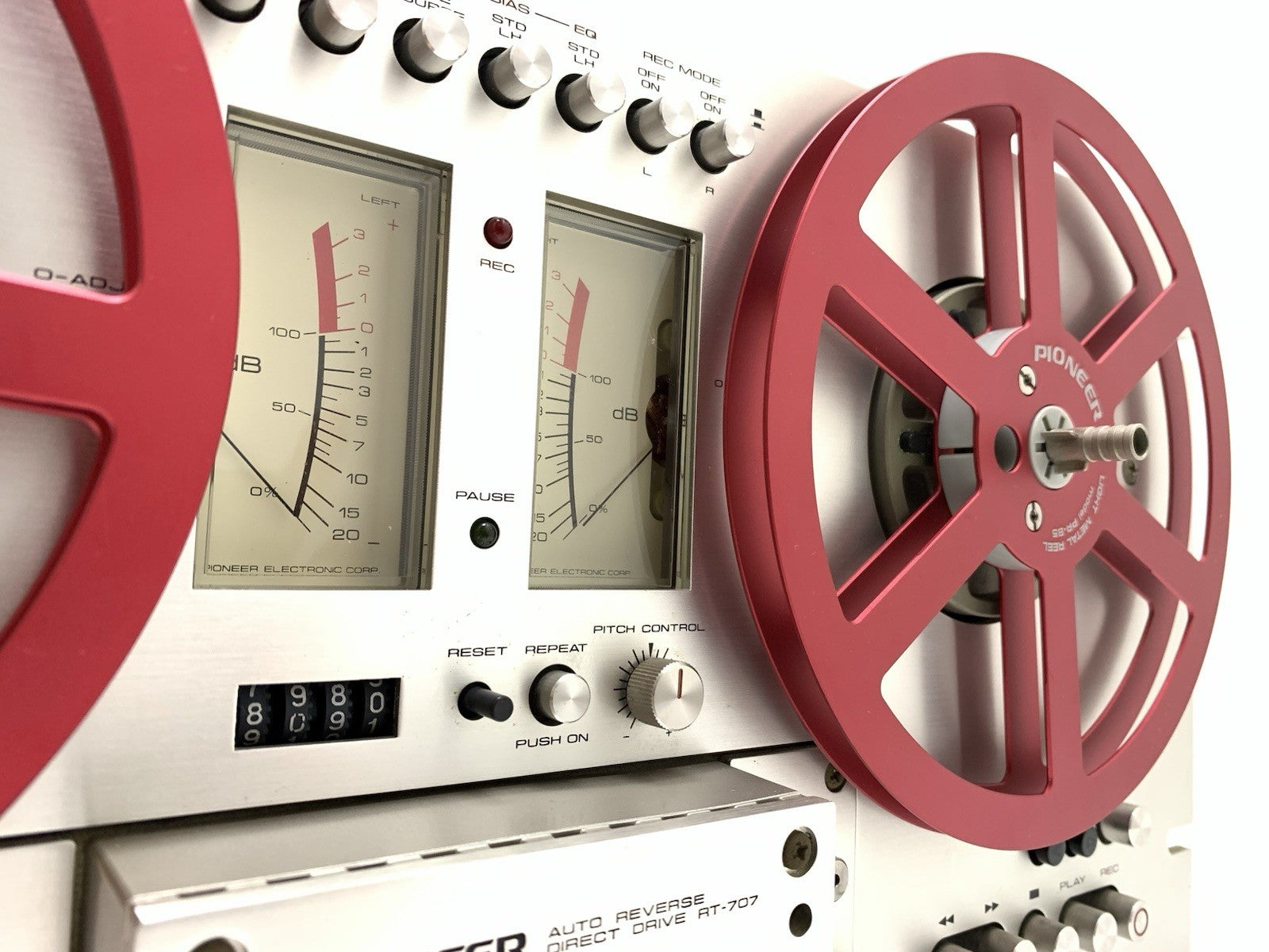 PIONEER RT 707 Open Reel 4 Track 7" Tape Vintage 1977 AutoReverse WORK Good Look