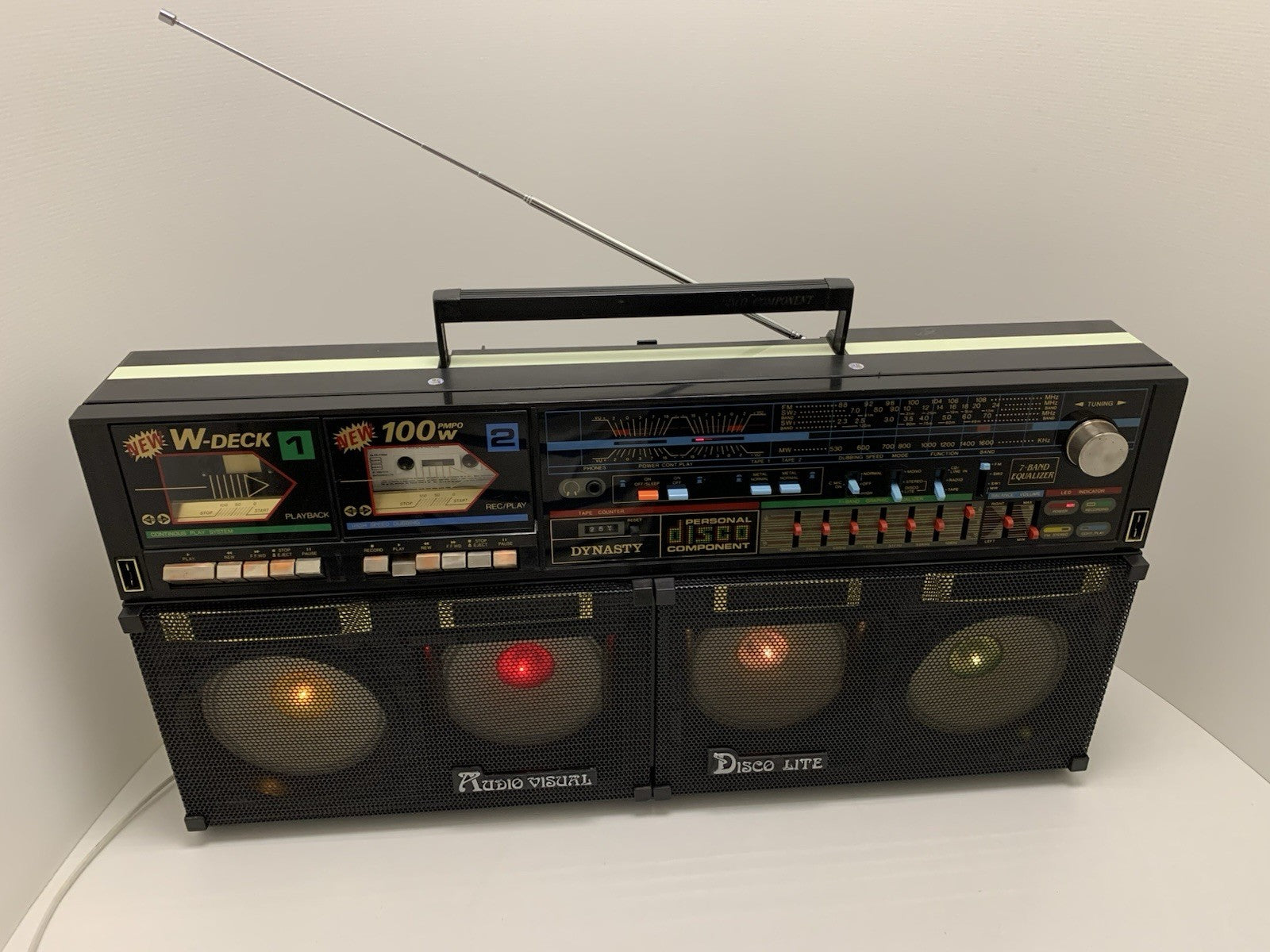 DYNASTY ES555 BOOMBOX Ghettoblaster MADONNA Radio Cassette Stereo WORK Good Look