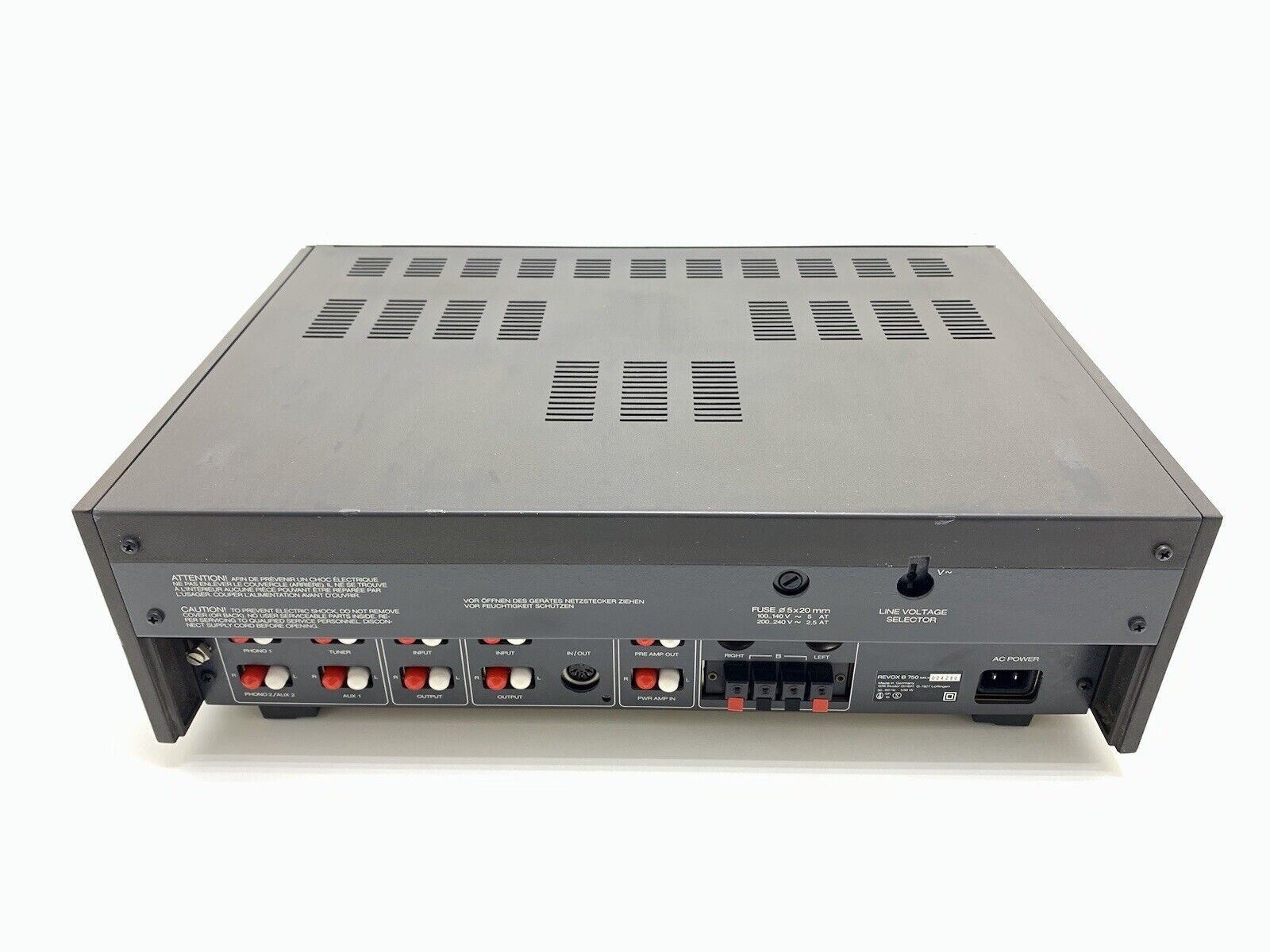 REVOX B-750 MKII Hig End Stereo Amplifier 80 W RMS Vintage 1978 WORK Good Look