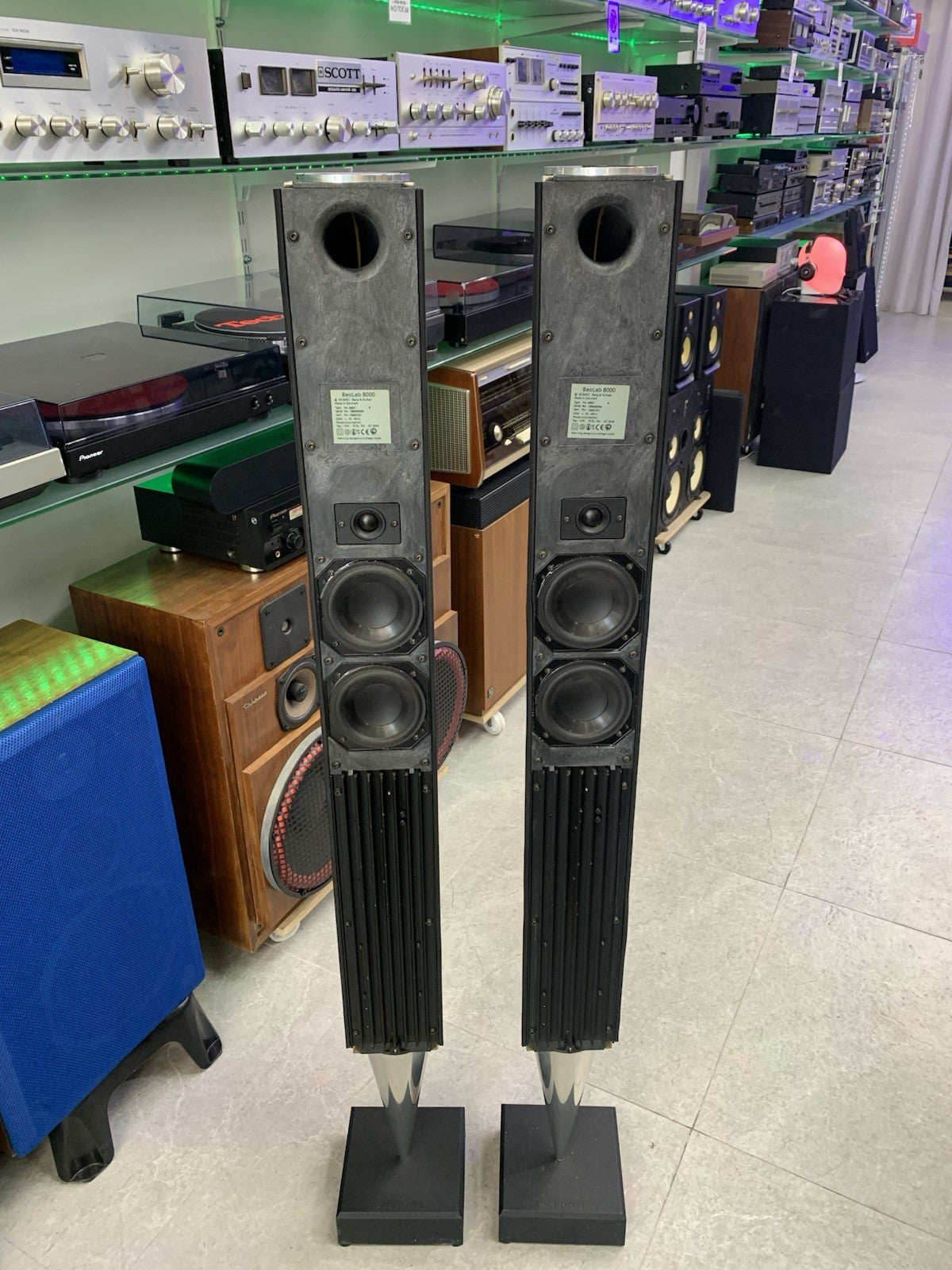 Bang Olufsen B&O BEOLAB 8000 Vintage ACTIVE Speaker 2 Way 125WRMS Work GOOD LOOK