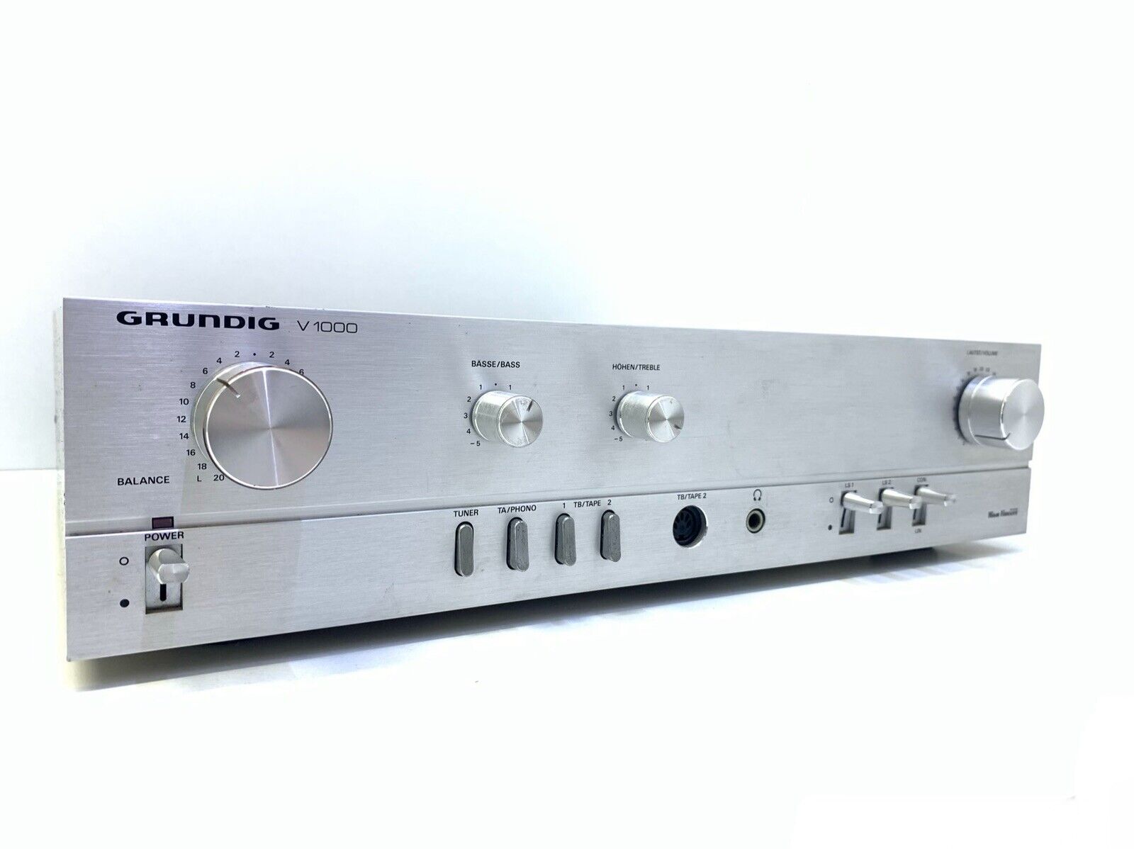 GRUNDIG V-1000 Stereo Amplifier 35+35 Watts RMS Vintage 1980 WORK 100% Good Look