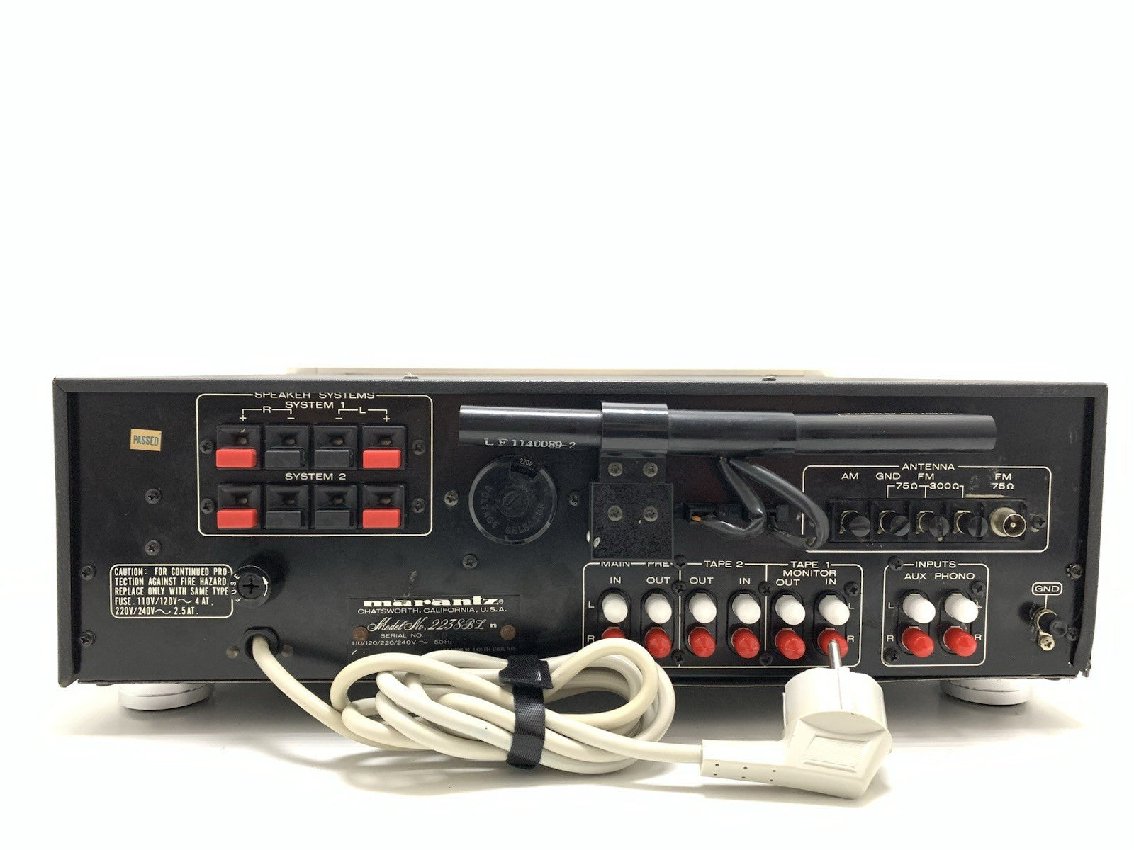 MARANTZ 2238BL Stereo Receiver 2X 42 Watts RMS Vintage 1977 RARE WORK Good Look