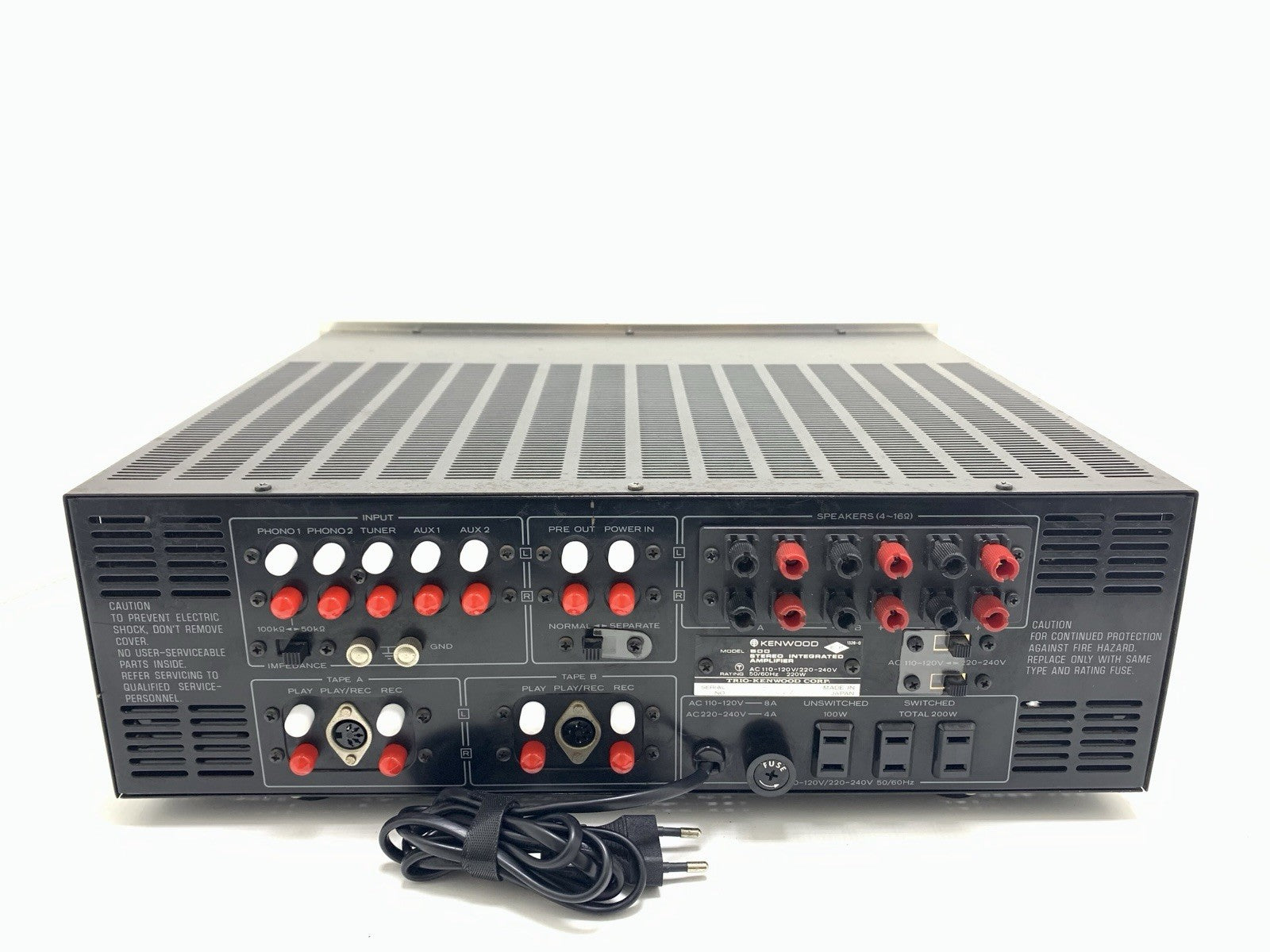 KENWOOD Model 500 SUPREME Integrated Amplifier 2X 100WRMS Vintage 1975 Good Look