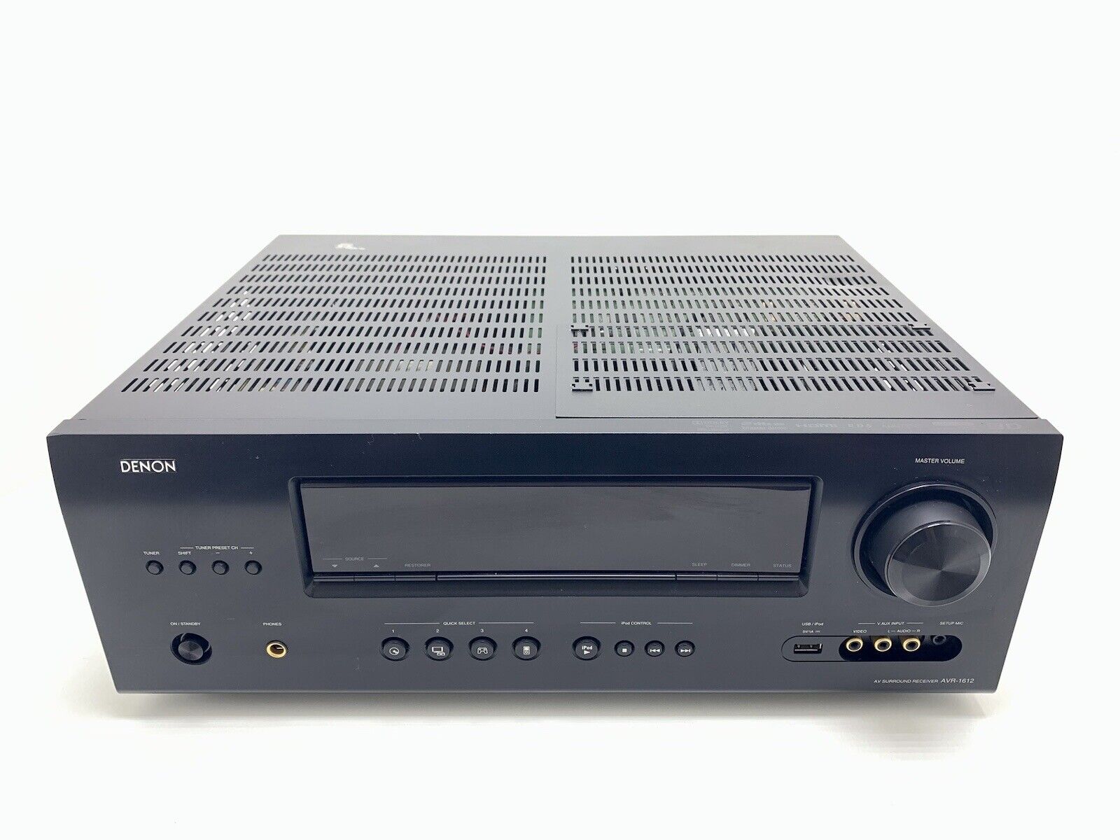 DENON AVR 1612 Digital HD 5.1 Receiver Ipod Iphone USB 5X 120Watts RMS Good Look