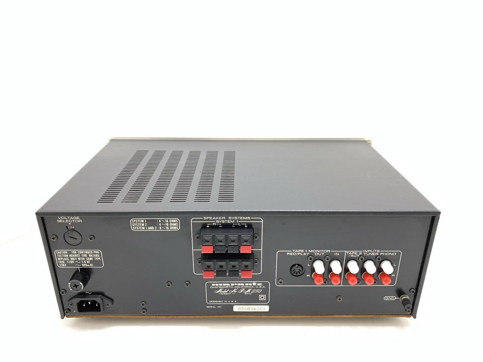 Marantz PM 250 Console Stereo Amplifier 25+25 W RMS Vintage 1979 Work Good Look