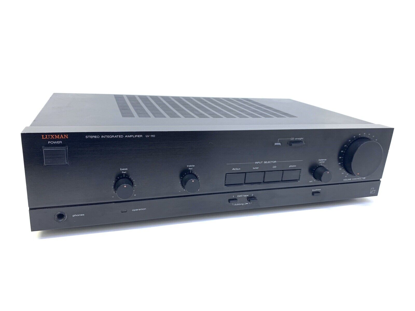 LUXMAN LV-110 Stereo Integrated Amplifier 2X 35 Watts RMS Vintage 1988 Good Look