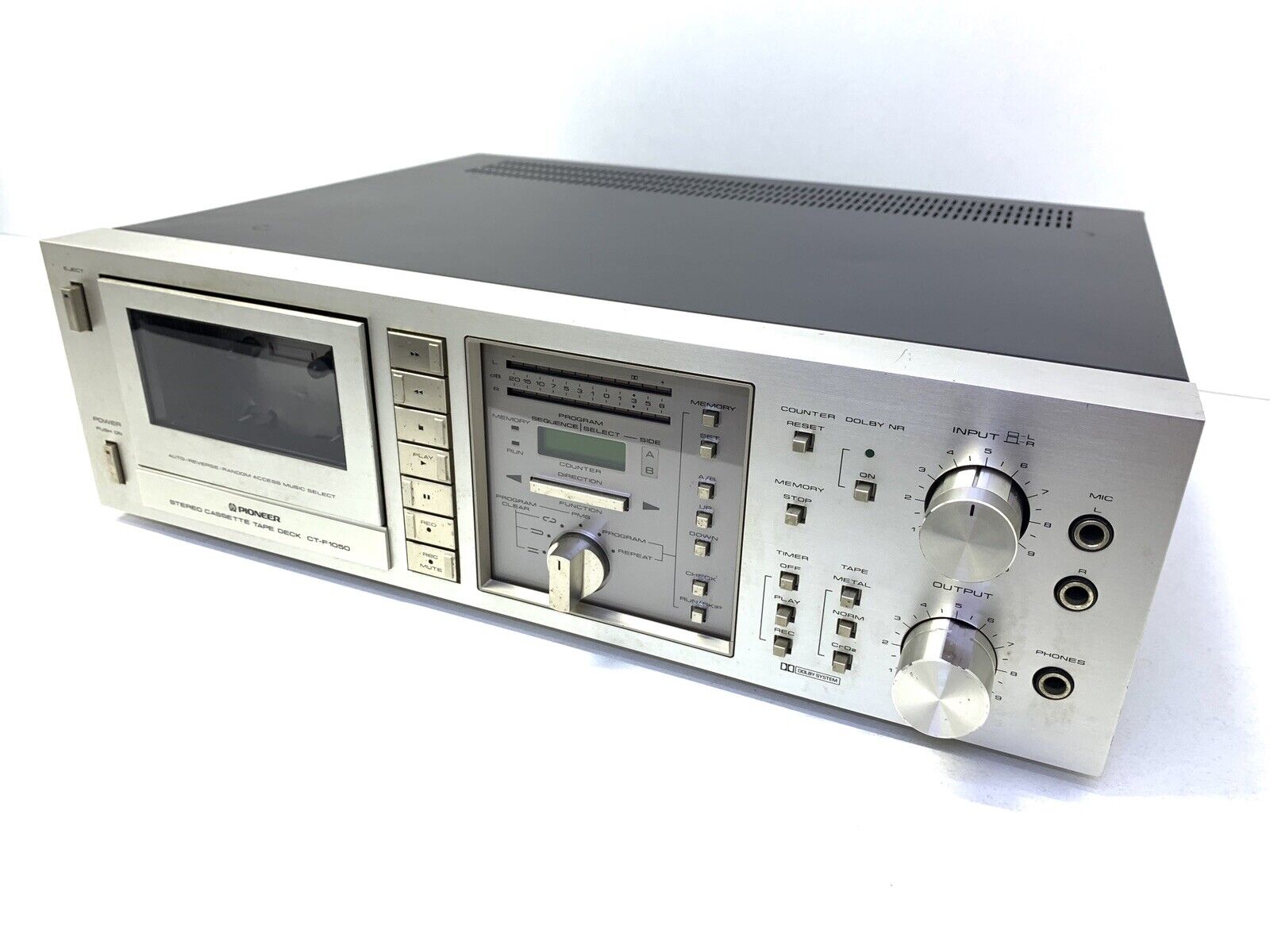 PIONEER CT-F1050 RARE 2 Motor AutoReverse Stereo Cassette Vintage 1980 Good Look