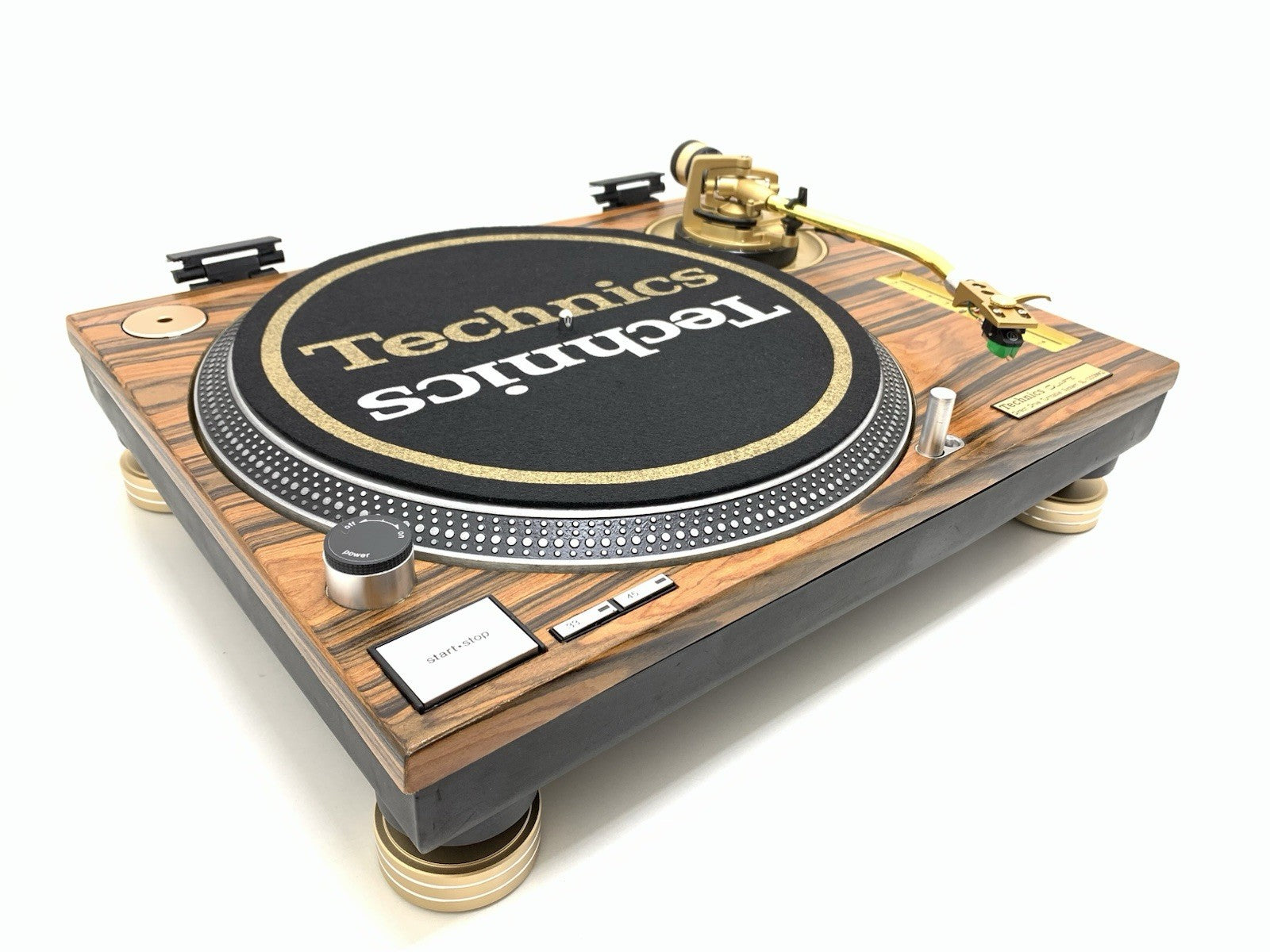 TECHNICS SL 1200 MK2 WOOD and GOLD Direct Drive Turntable Vintage WORK LIKE NEW
