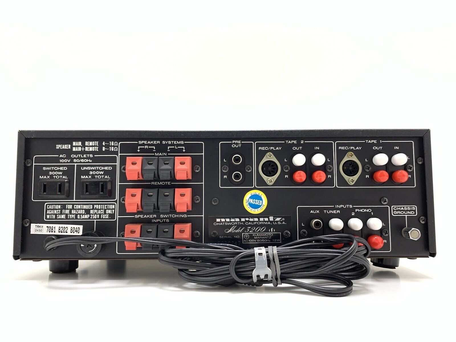 MARANTZ Model 3200 Stereo Pre Amplifier Vintage 1976 HiFi Work Like NEW GoodLook