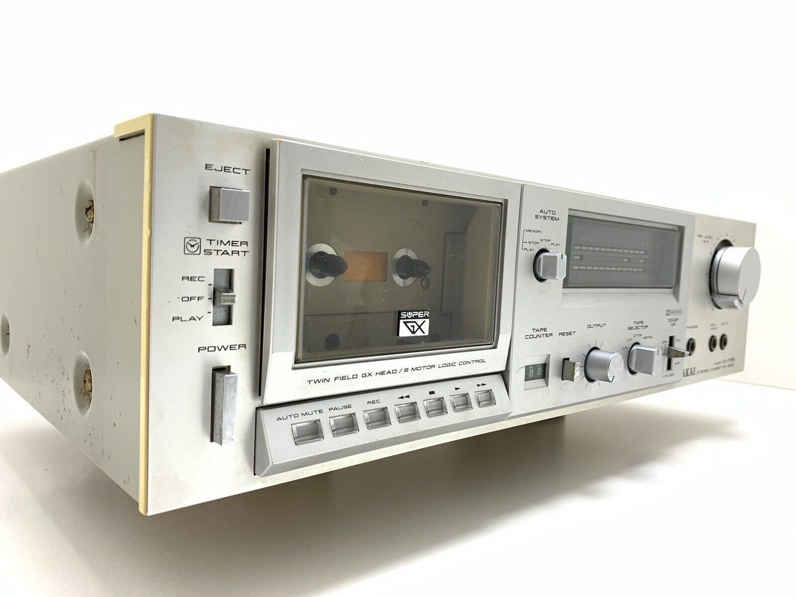 AKAI GX F25 Stereo Cassette Deck 2 Head Vintage 1981 Refurbished WORK Good Look