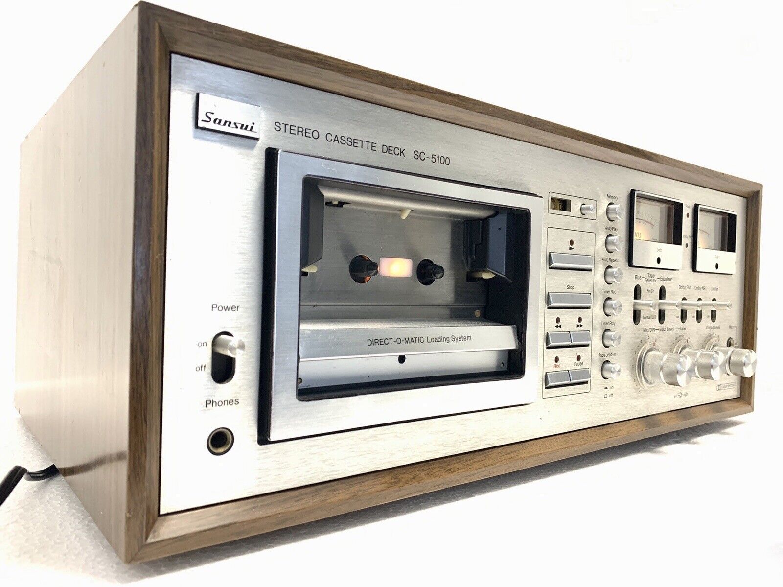 SANSUI SC-5100 2 Head Stereo Tape Deck Vintage 1978 Hi End Refurbished Like New