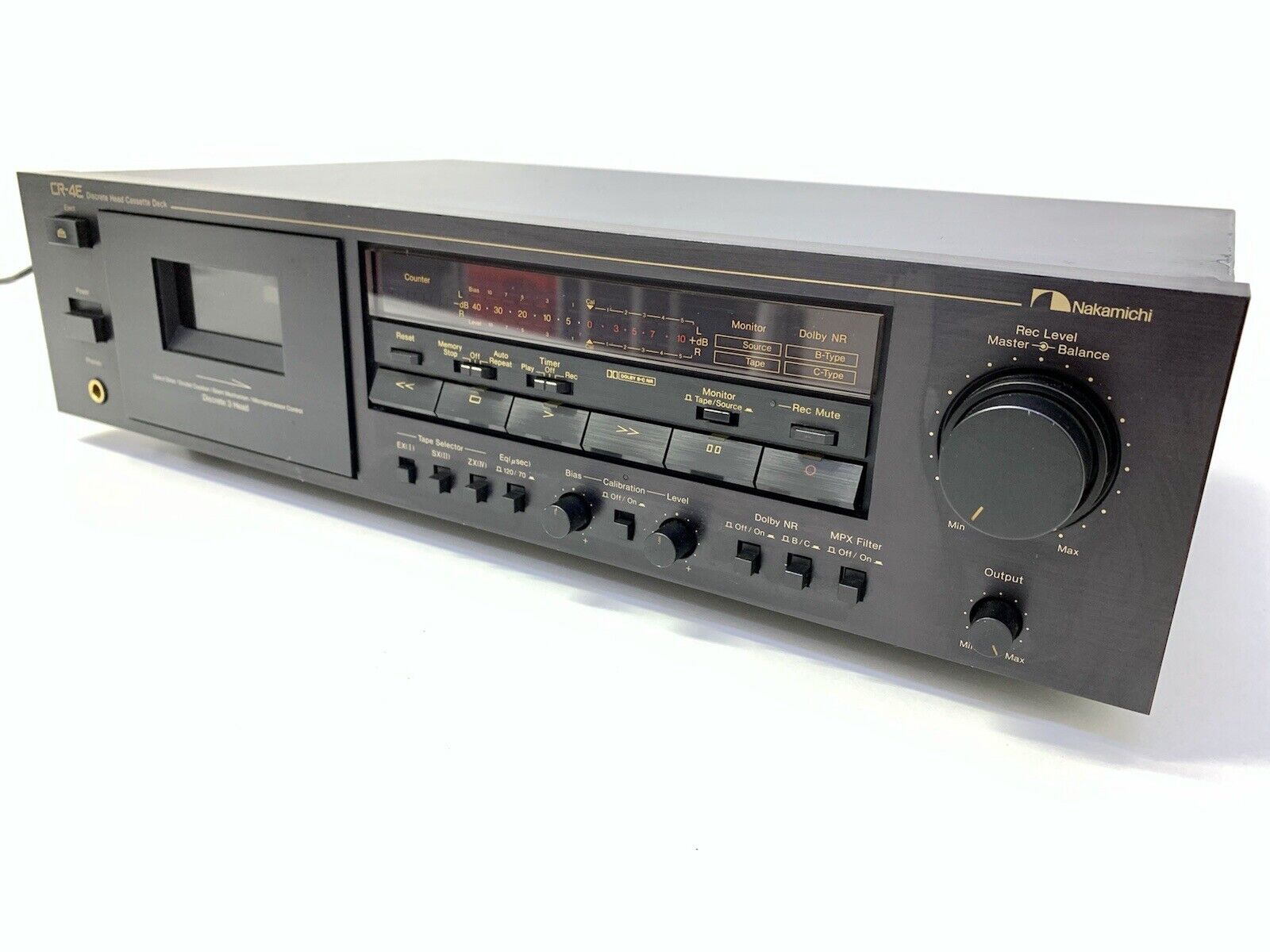 NAKAMICHI CR-4E 3 Head High End Cassette Tape Deck Vintage 1988 WORK Good Look