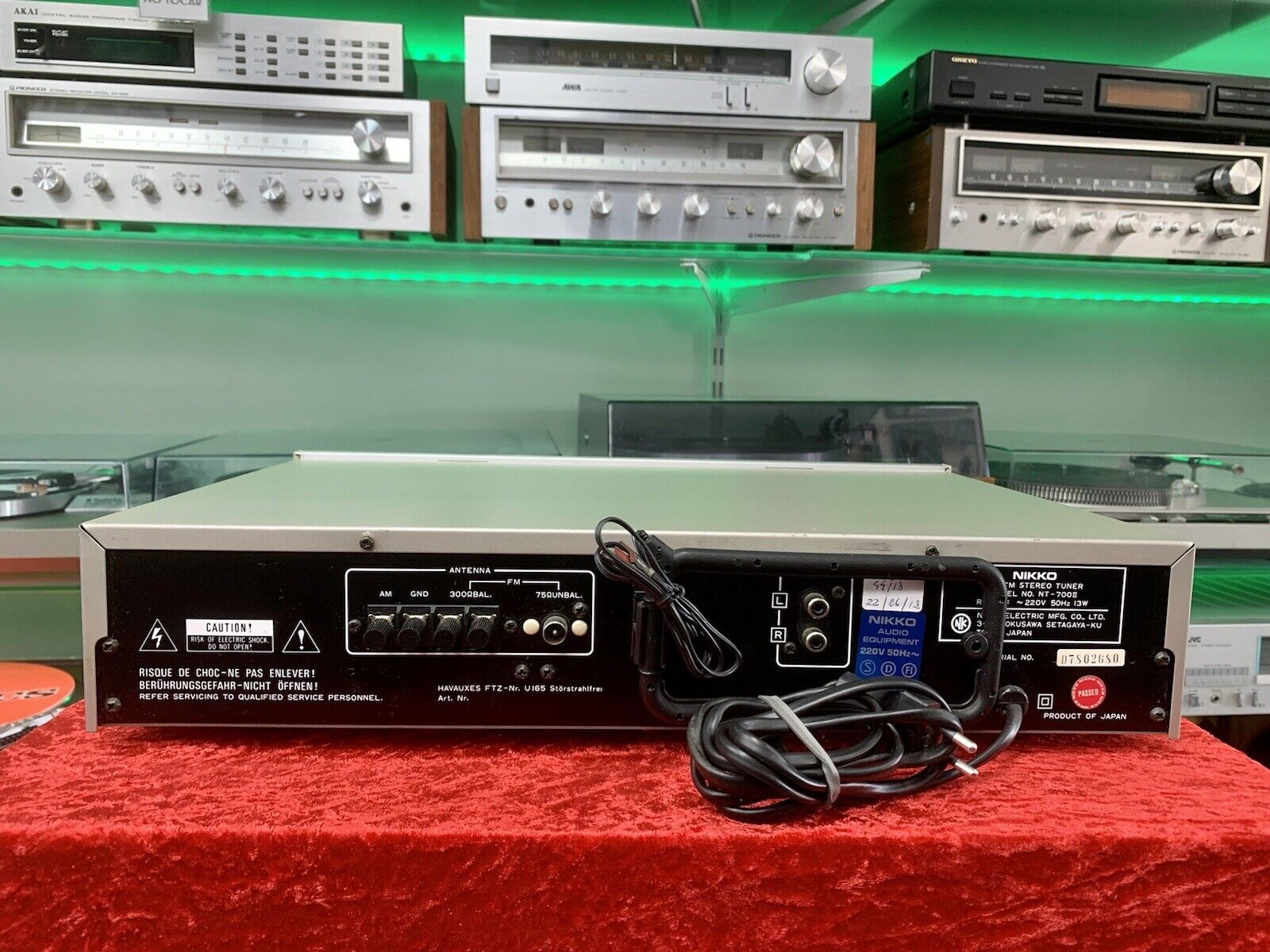 NIKKO NT-700 II AM/FM Stereo Digital Tuner Vintage 1981 Hi Fi Working Good Look