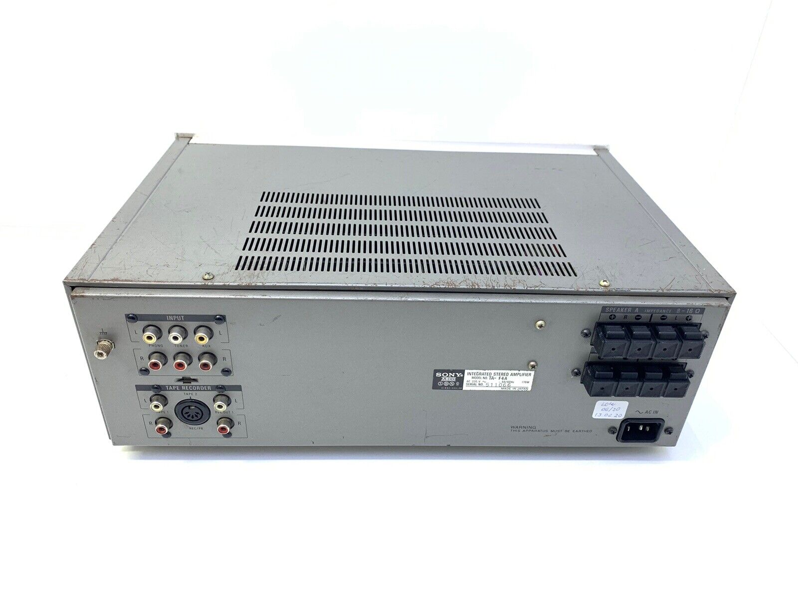 SONY TA-F4A Integrated Stereo Amplifier 80Watts RMS Vintage 1979 Hi Fi Good Look