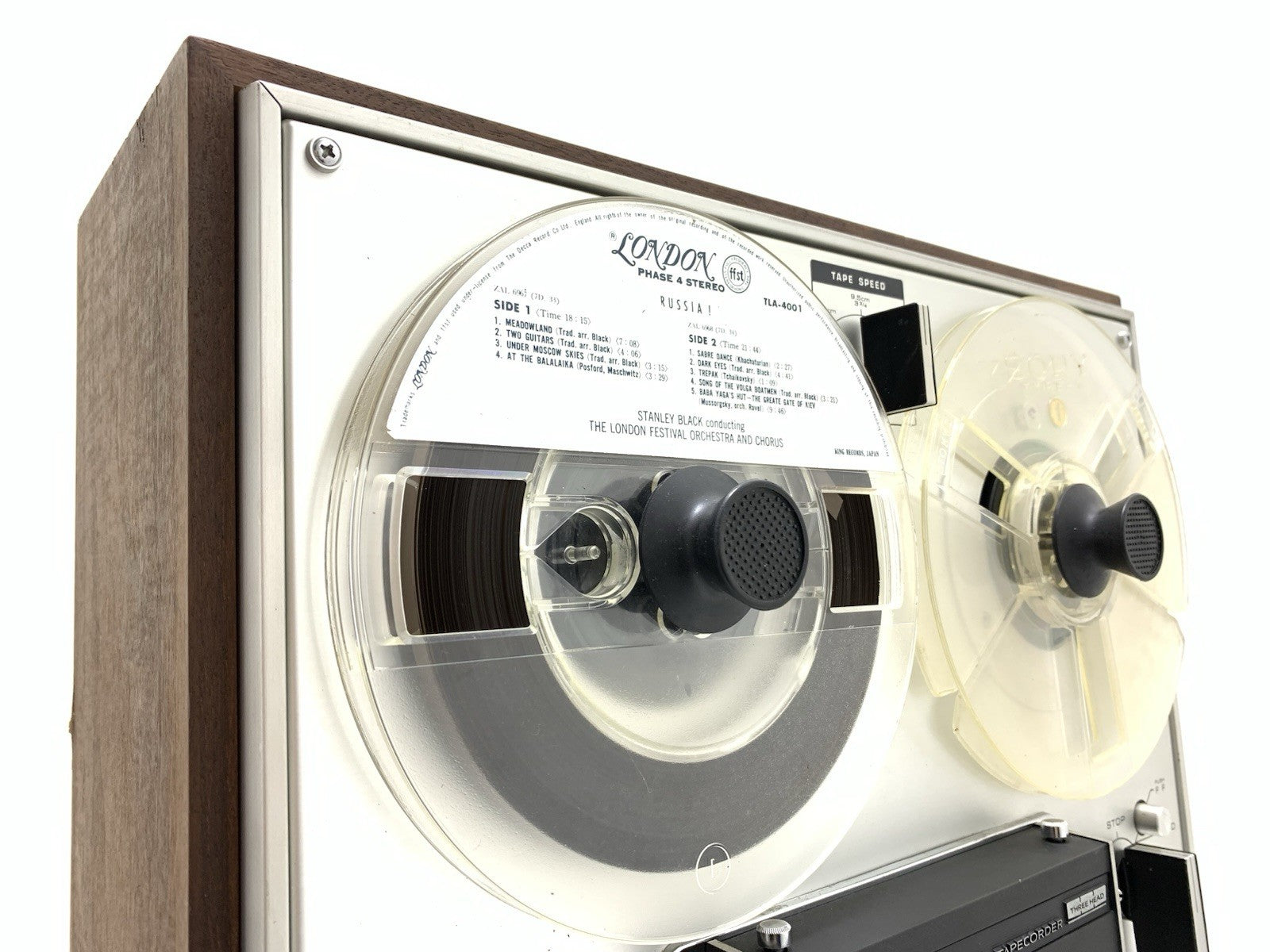 SONY TC 6335 Reel to Reel 4 Track 7" Tape 3 Head Vintage 1972  WORKING Good Look